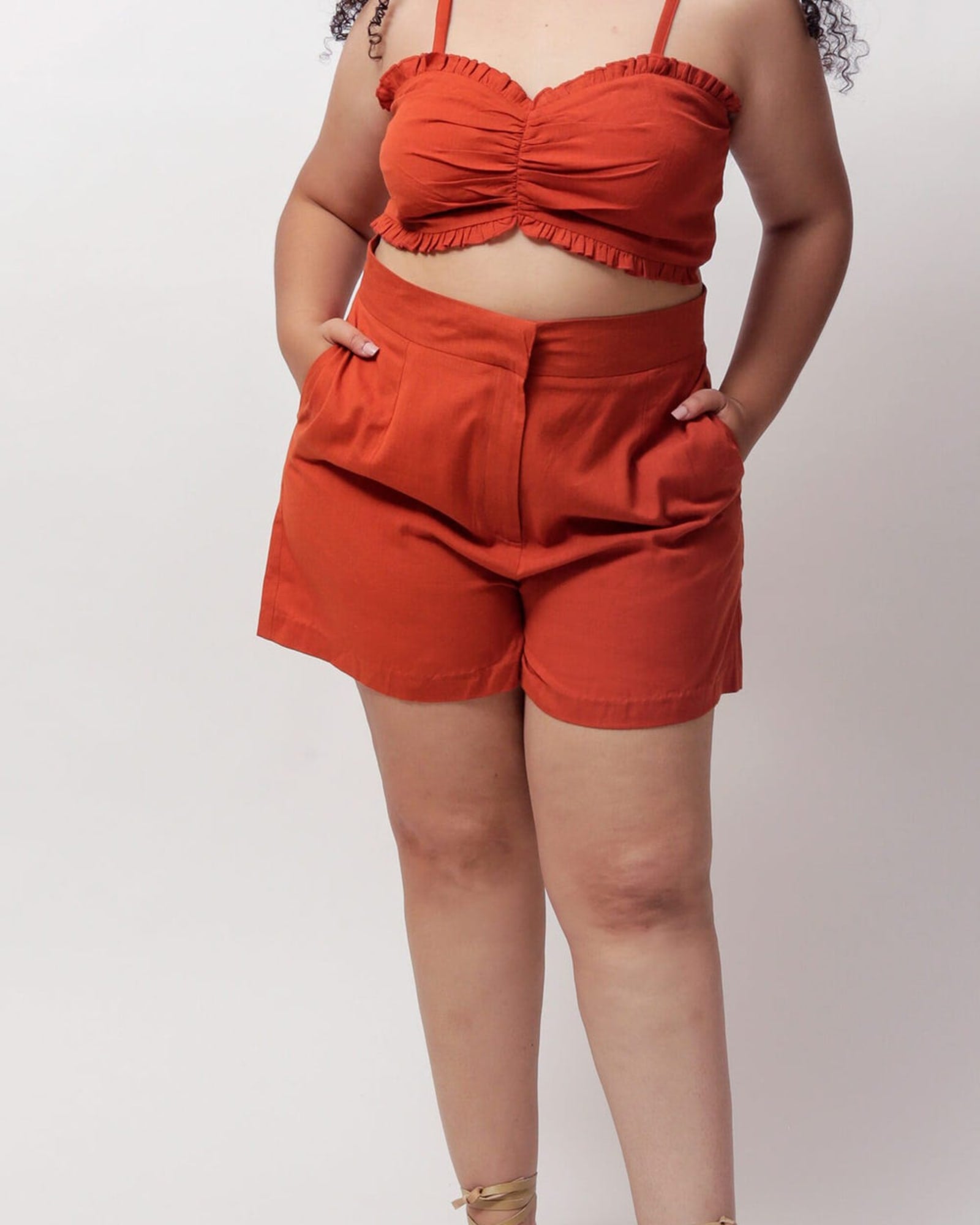 River High-Waisted Shorts | Potters Clay