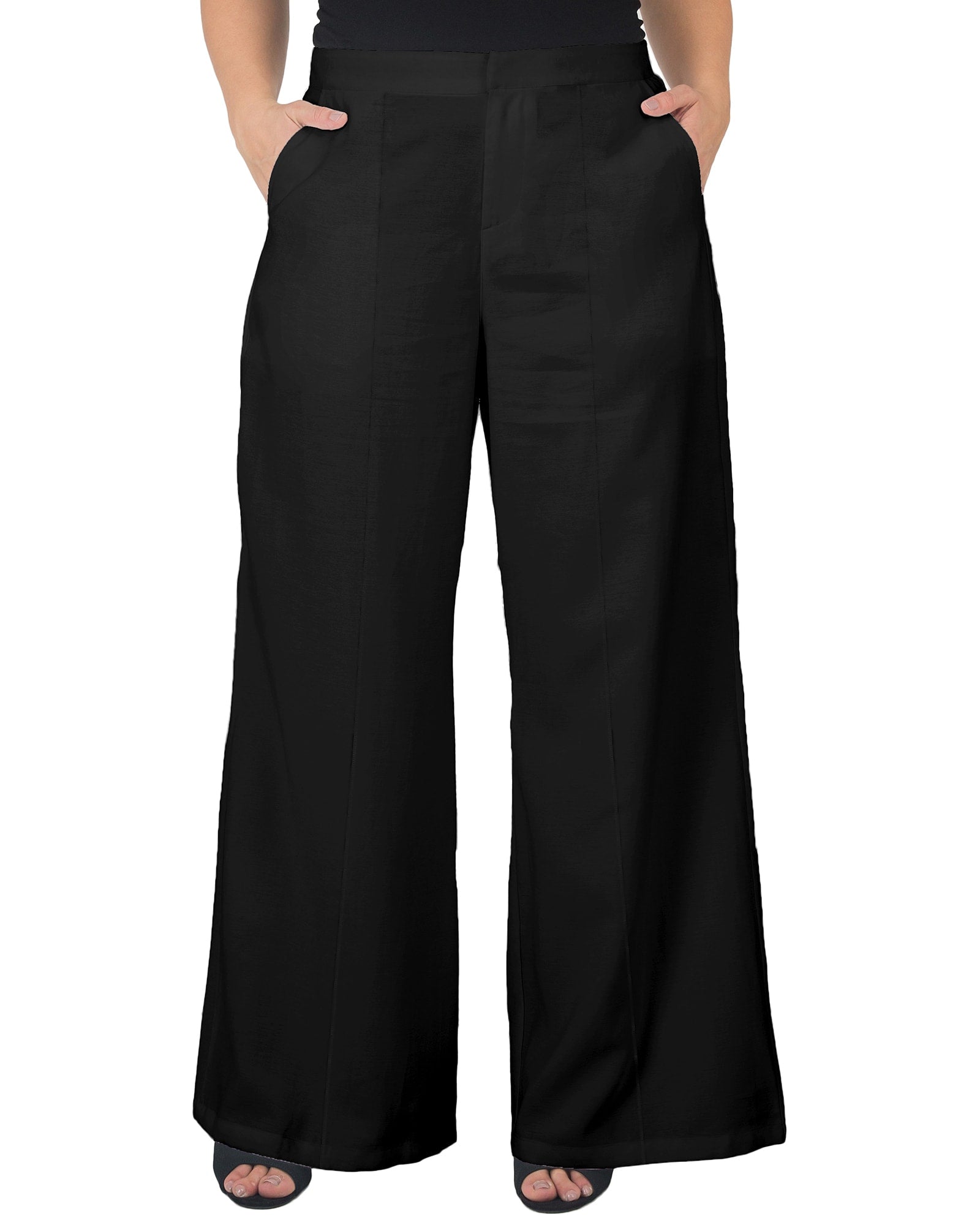 Brooklyn High Waist Wide Leg Pant | Black