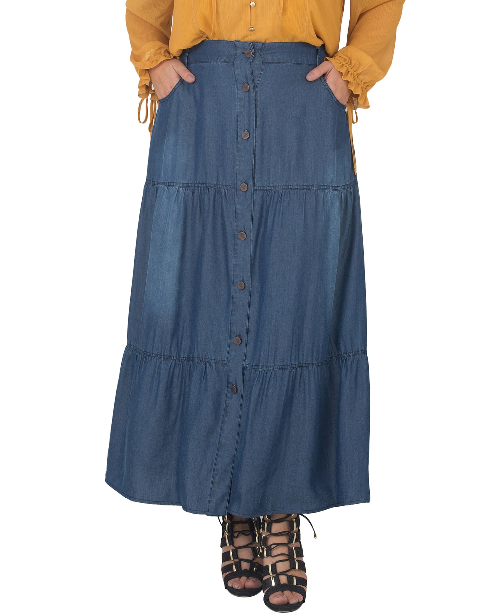 Audrey Maxi Peasant Skirt | DKBLAST