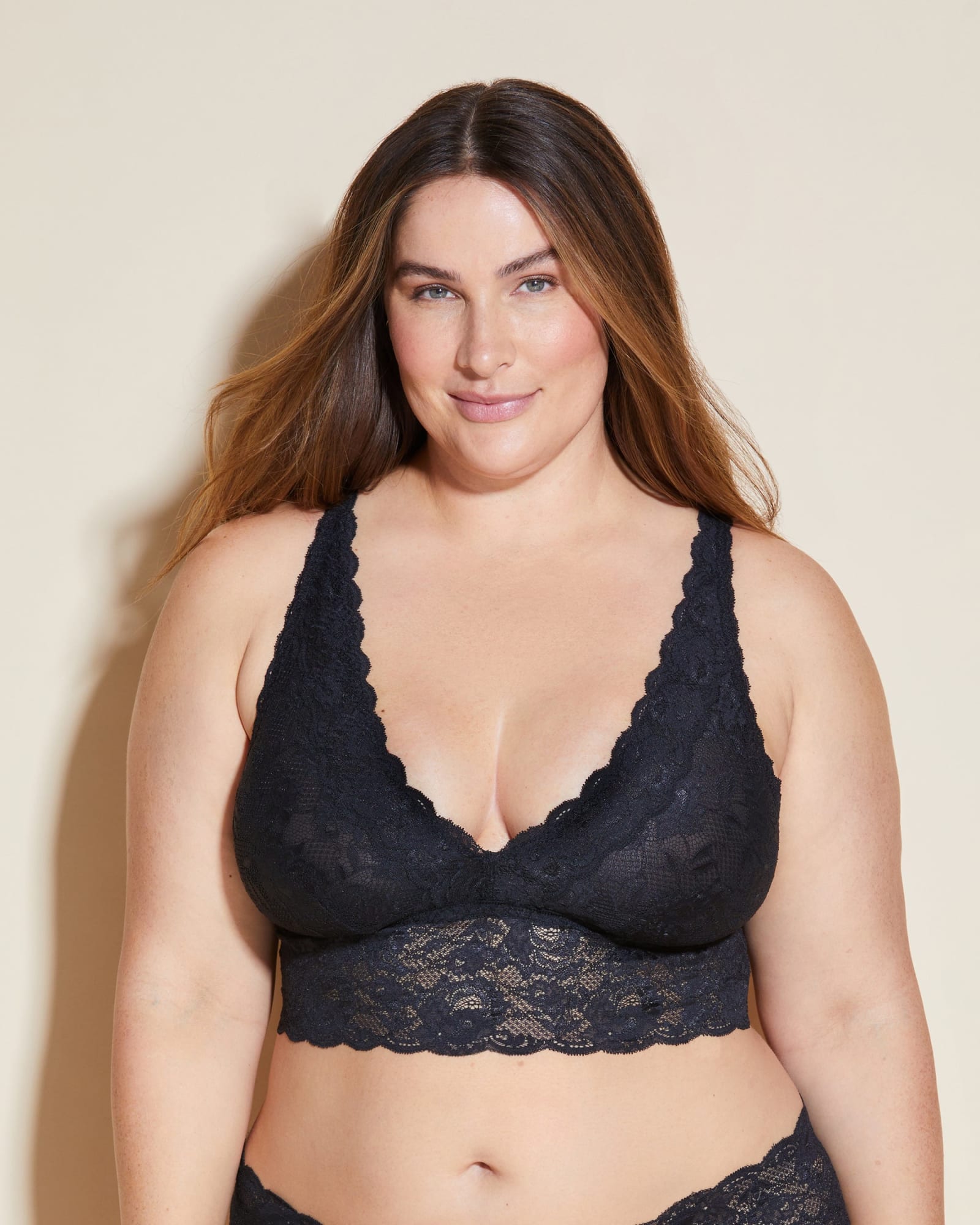 Plus Size Longline Lace Bralette