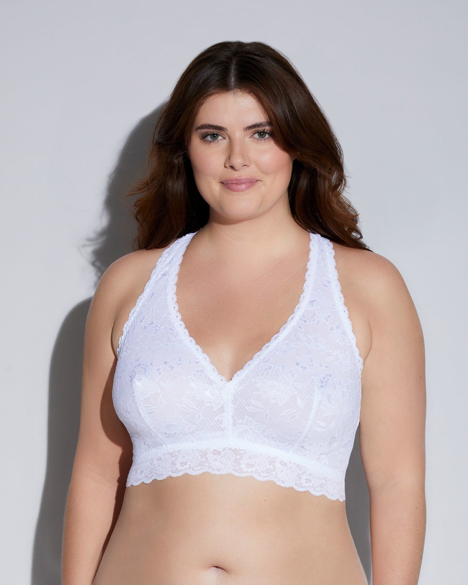 Plus Size White Bralette