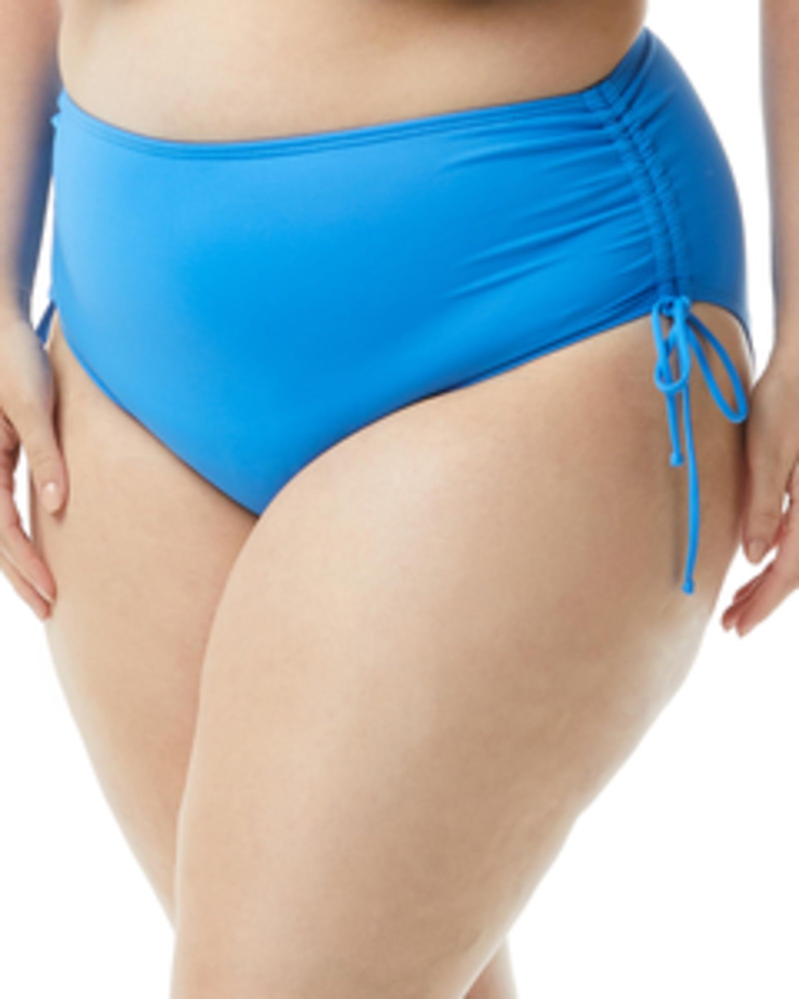 Women's High Waist Bikini Bottoms Tie Front | Scuba Blue
