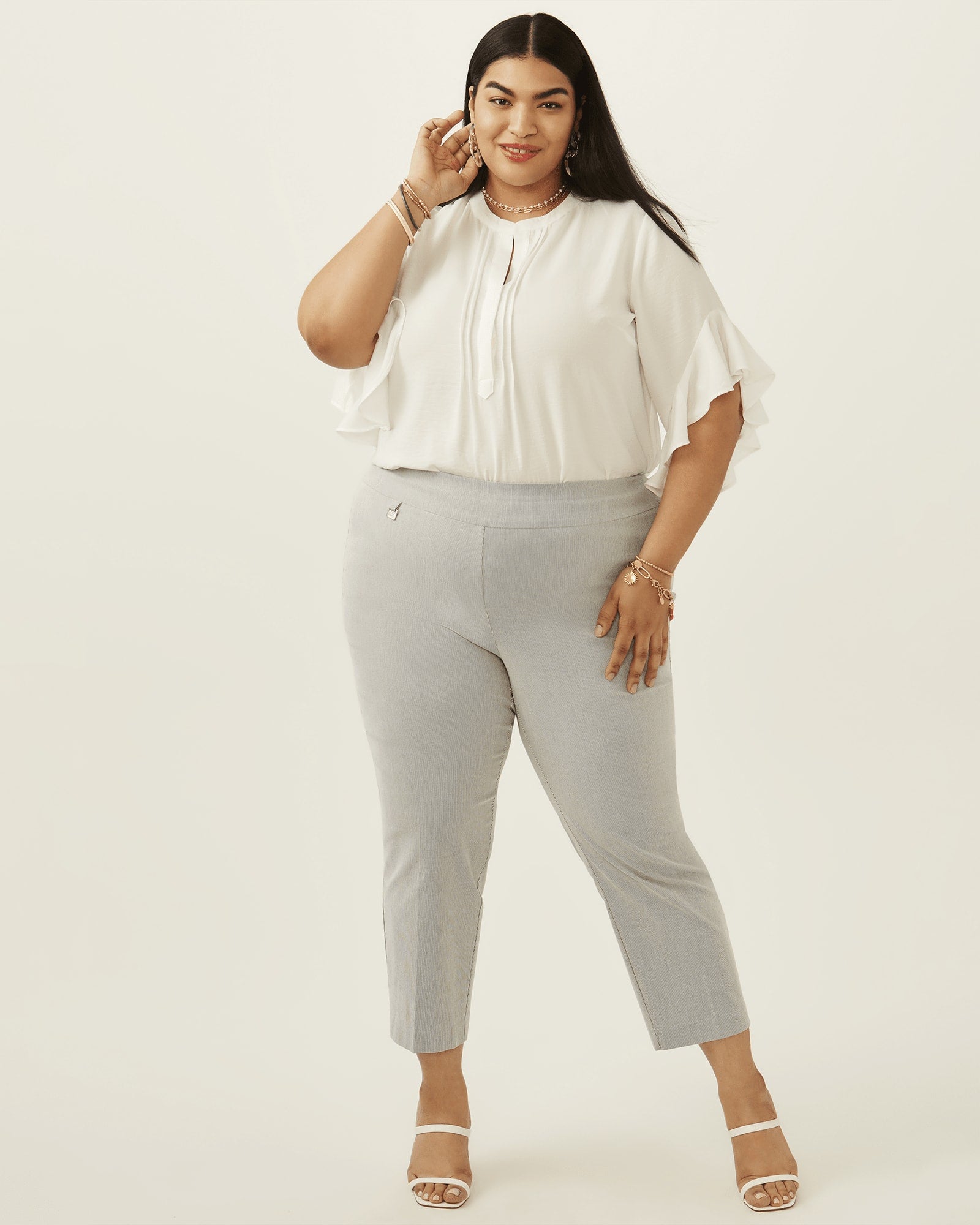 Plus Size Puff Sleeve Blouse