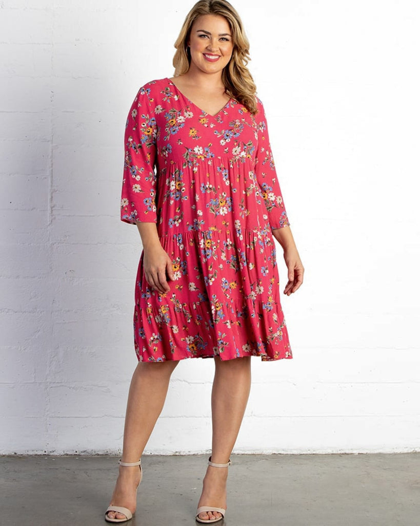 Issy Plus Size Tiered Dress | TEABERRY