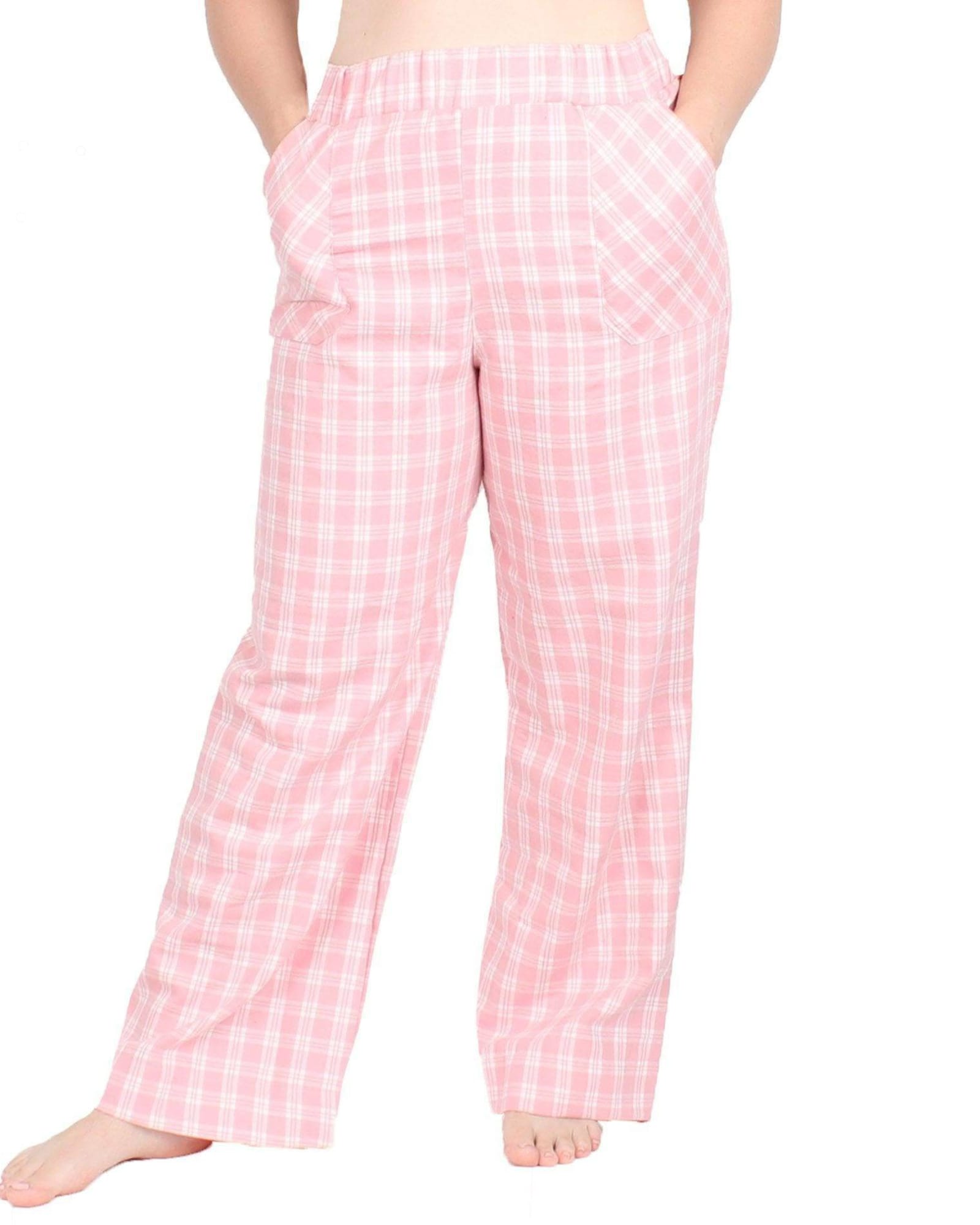 Plaid Pajama Set Long Sleeve Shirt And Full-Length Pant Pjs Lounge Set –  comfort district