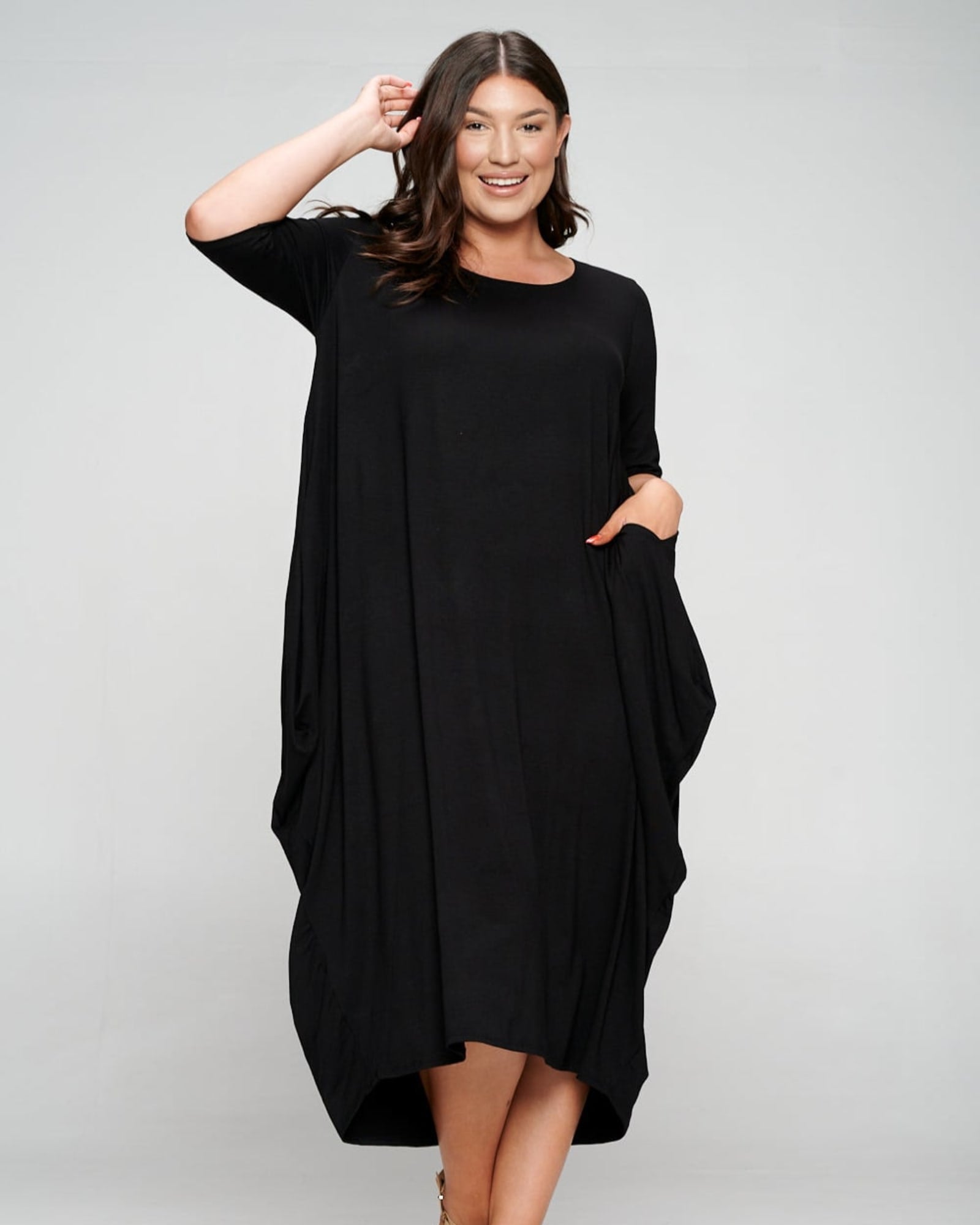 Nevaeh Midi Dress | Black
