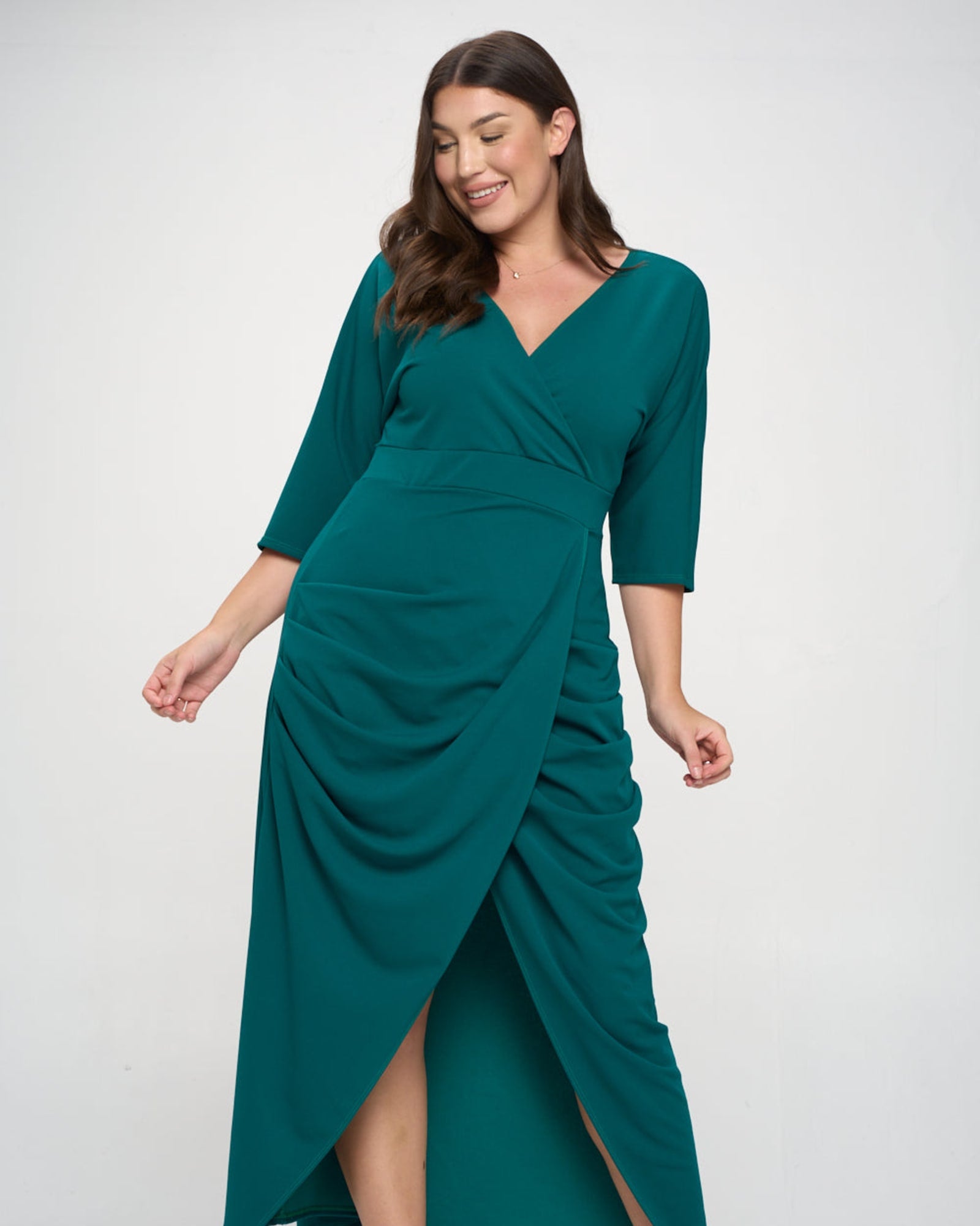 Juliette Wrap Maxi Dress | Emerald