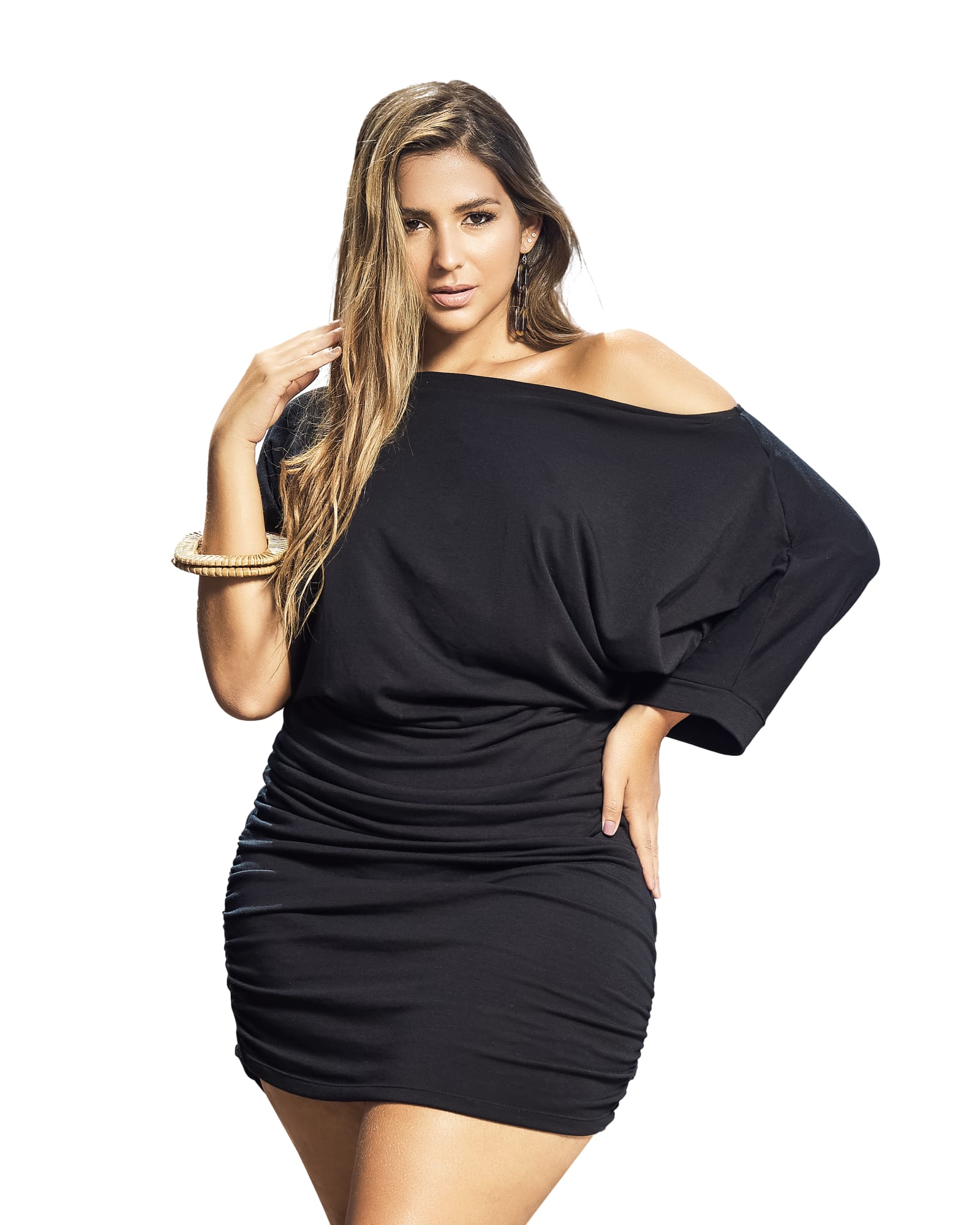 Feeling Summer Off The Shoulder Dress | Black