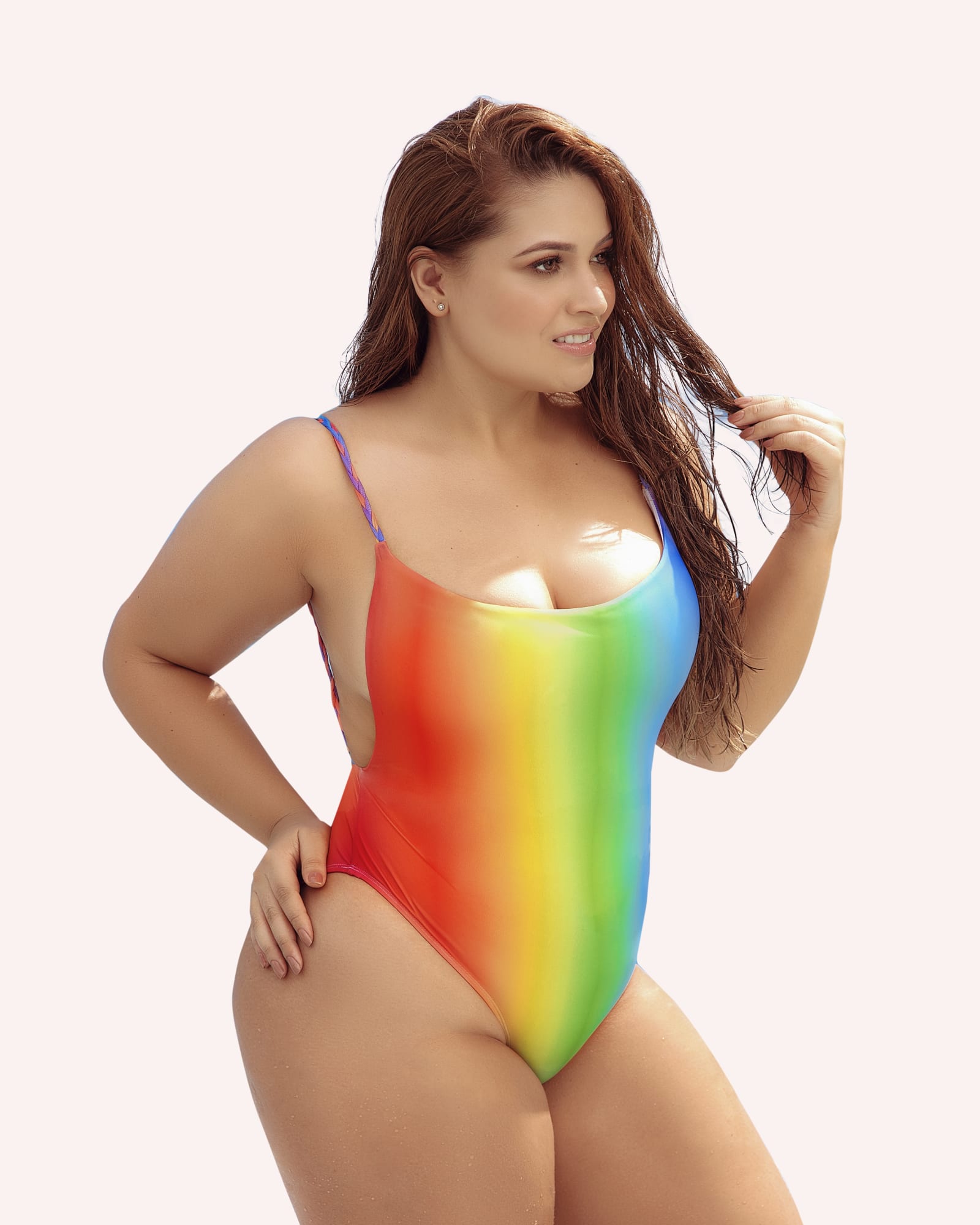 Rainbow Waves One Piece Swimsuit | Rainbow Prints