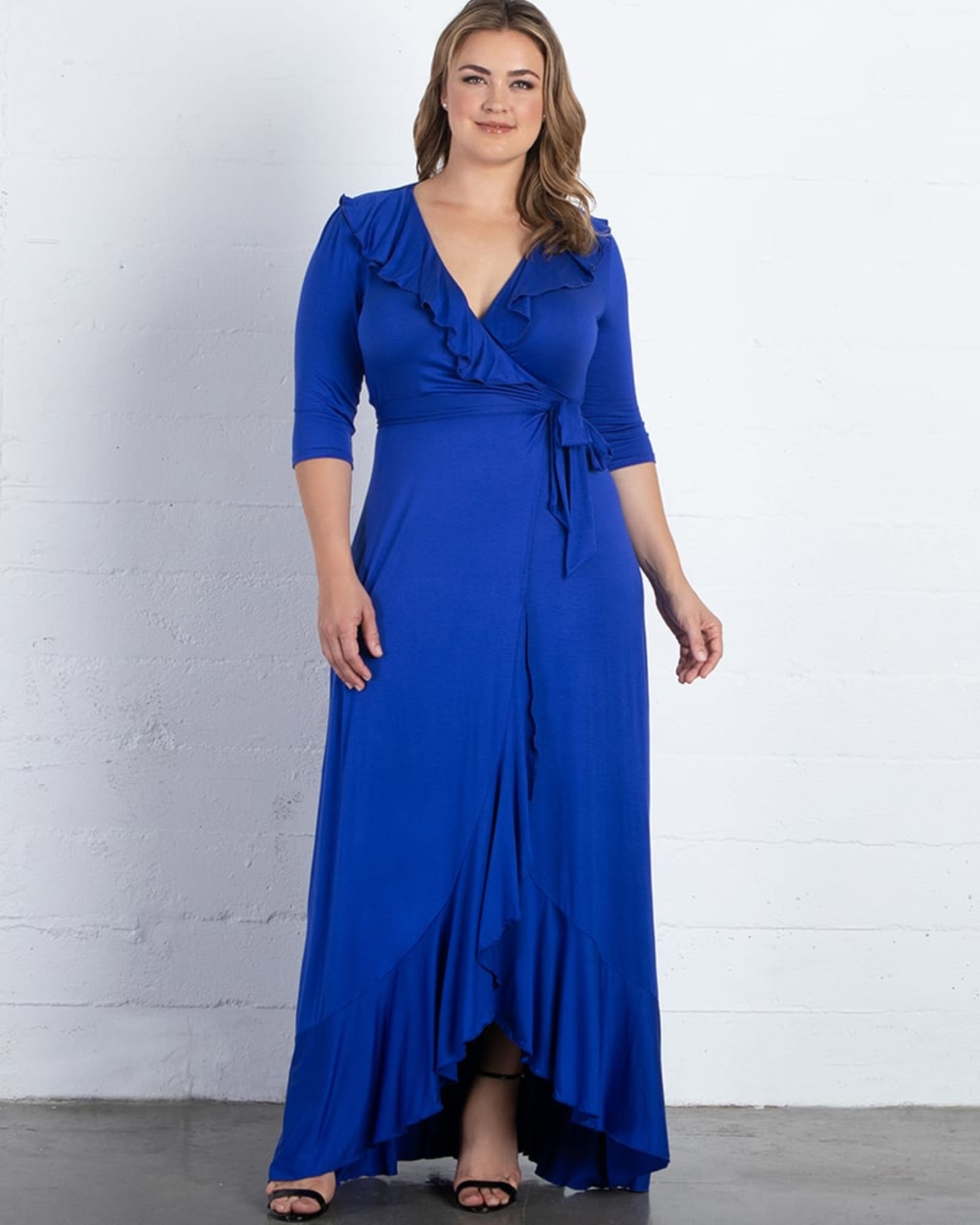 Plus Size Blue Maxi Dress