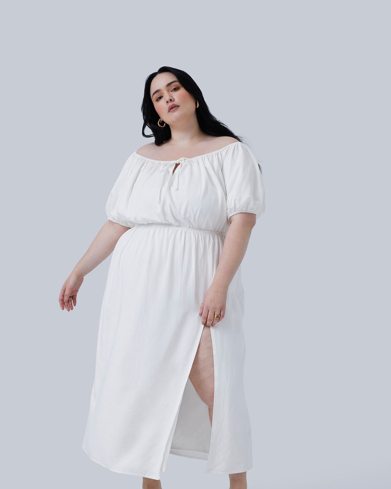 Gia Midi Dress | WHITE