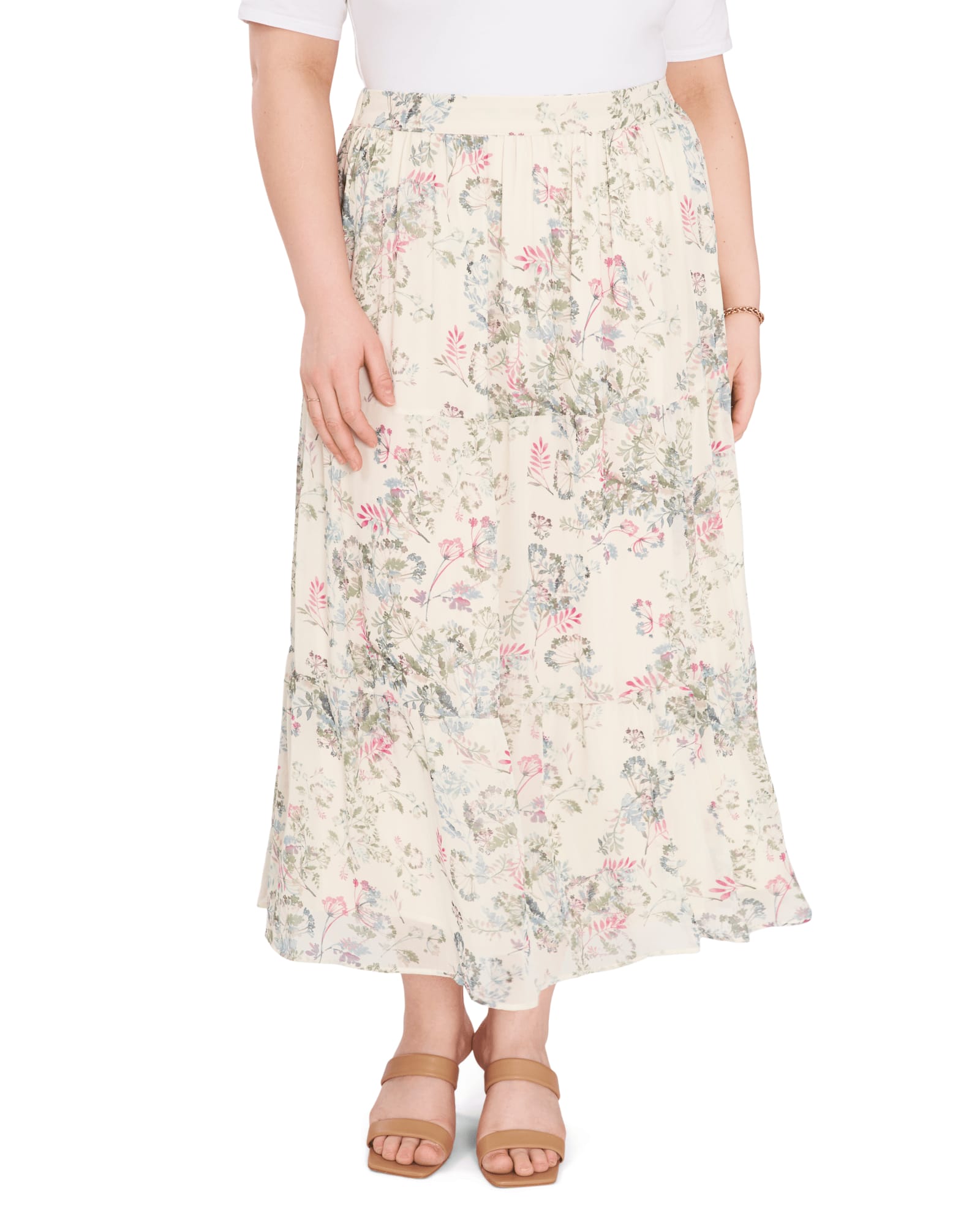 Tiered Ruffle Dandelion Skirt | NEW IVORY