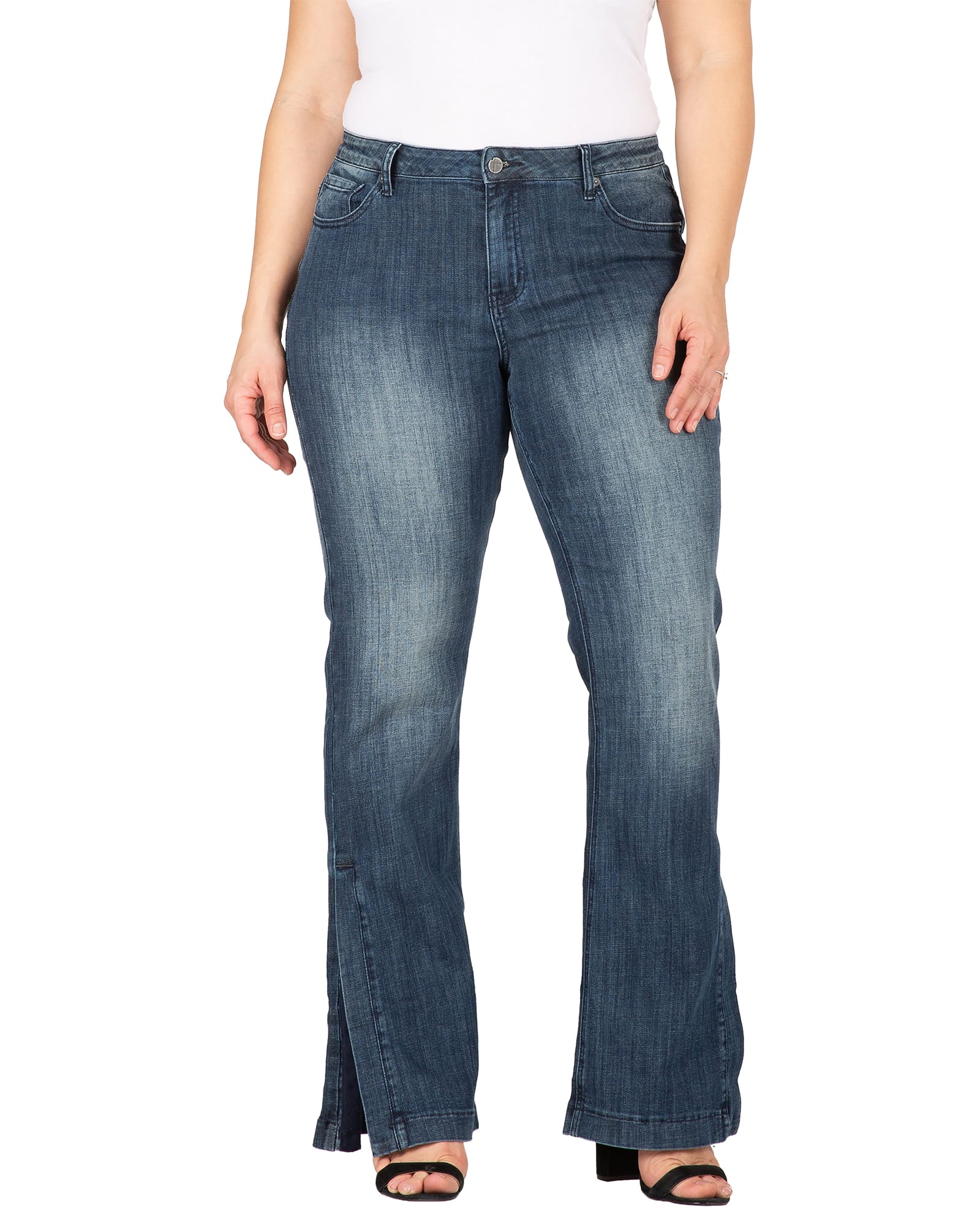 Ellen High Waist Flared Jeans | Medium Blue