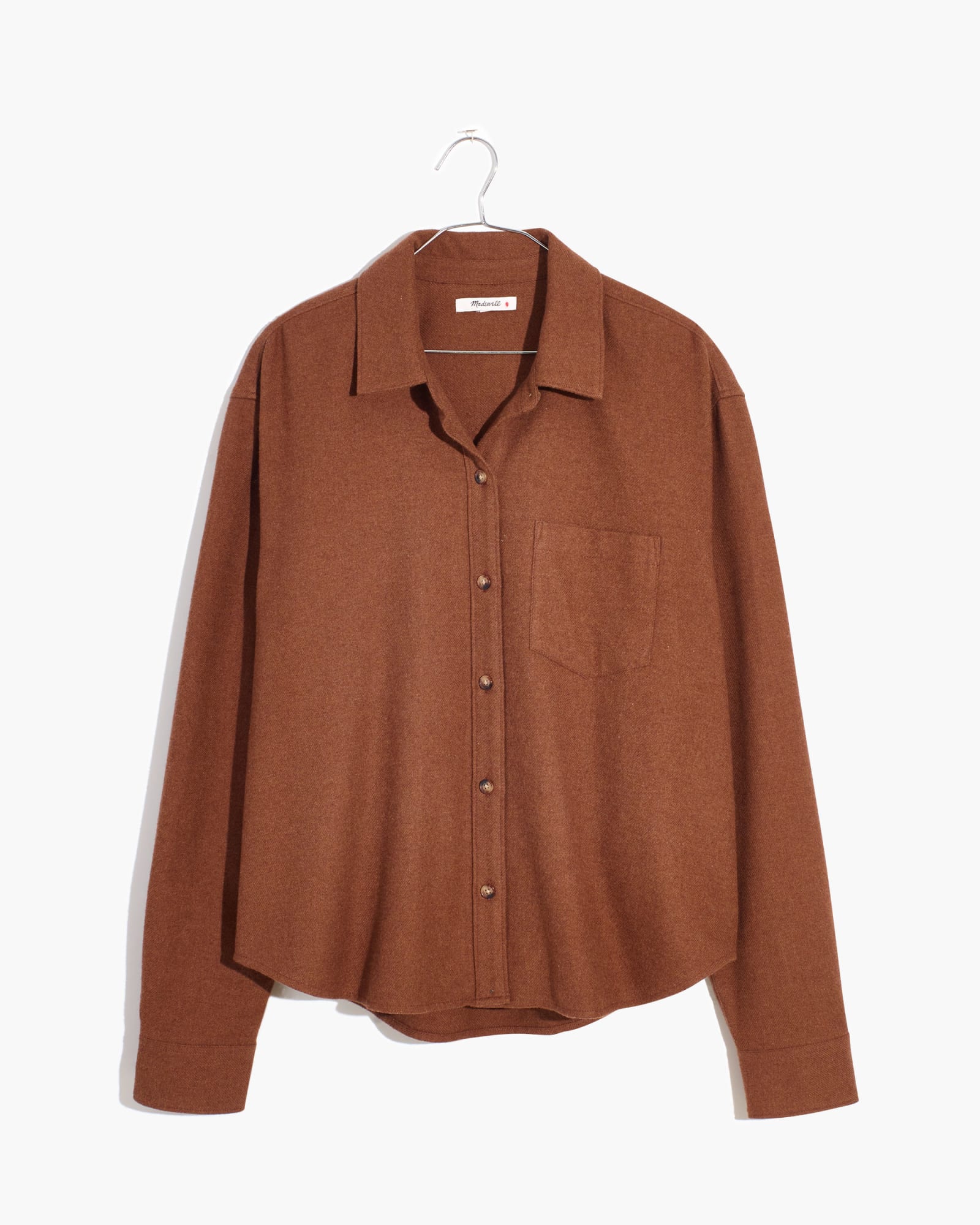 Oversized Boy Flannel Shirt | Brown