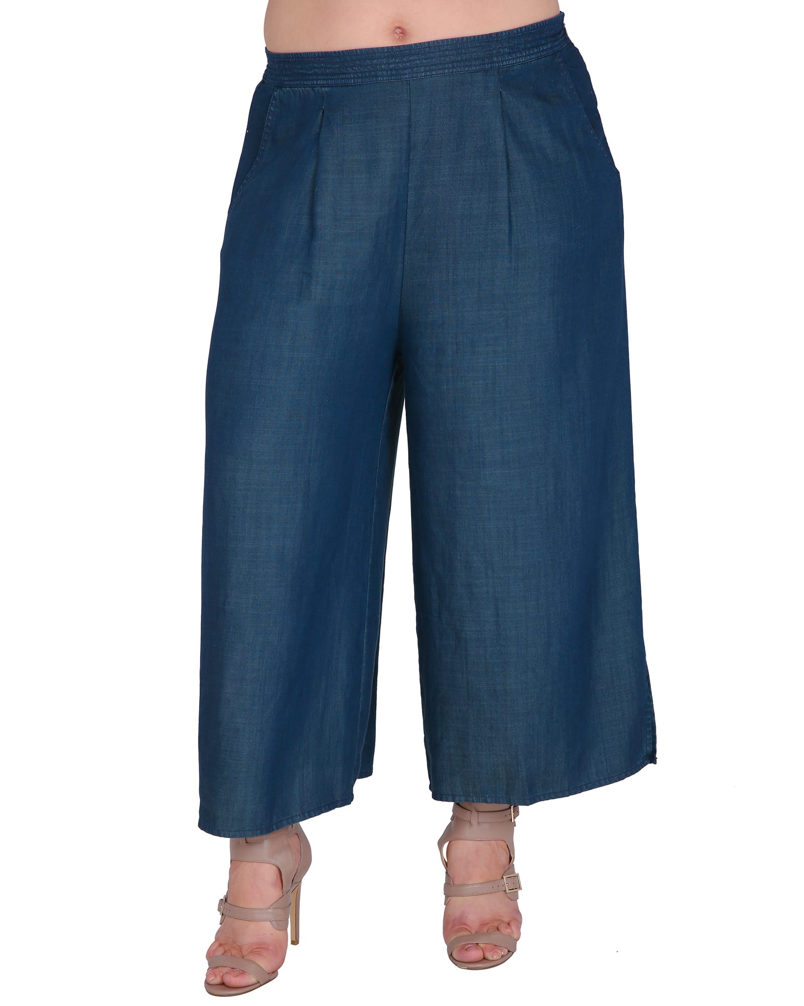 Cropped Wide Leg Pants