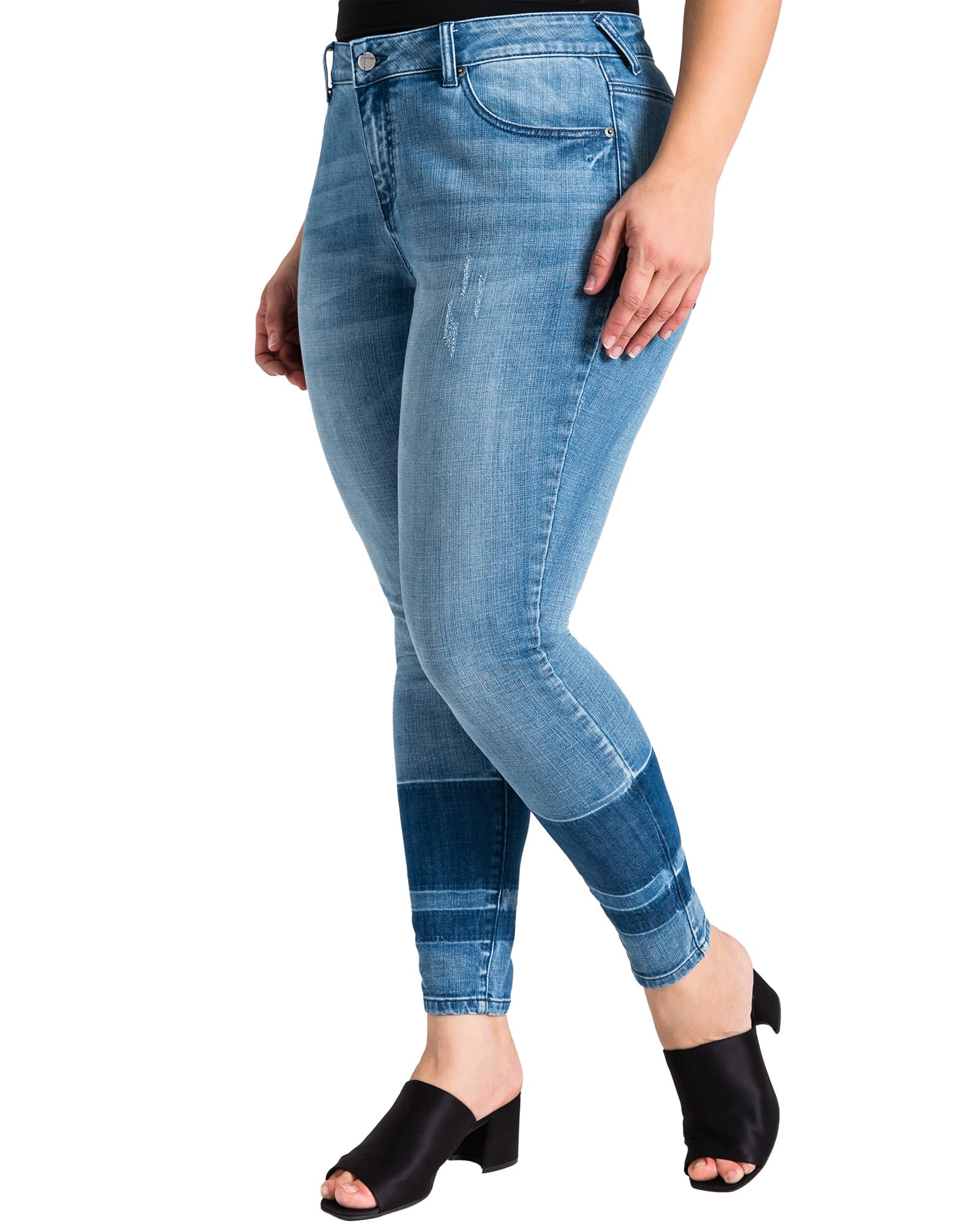 Stella Two Tone Contrast Stripe Jeans | Blue