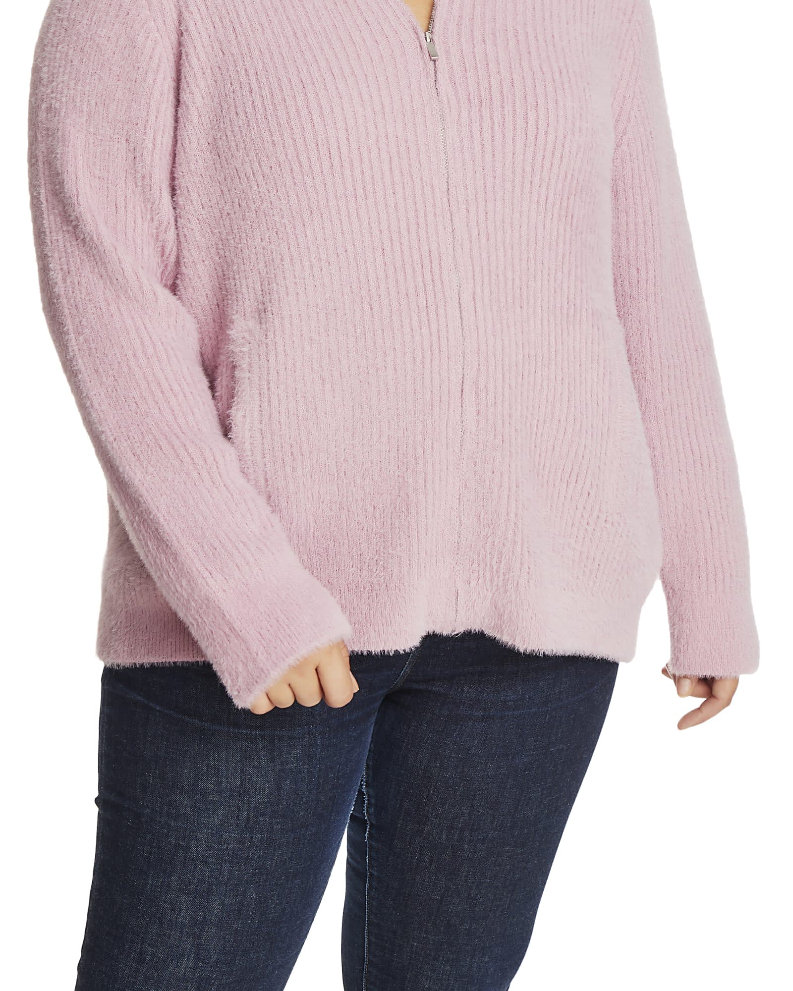 Willow Zip Front Sweater | Antique Rose