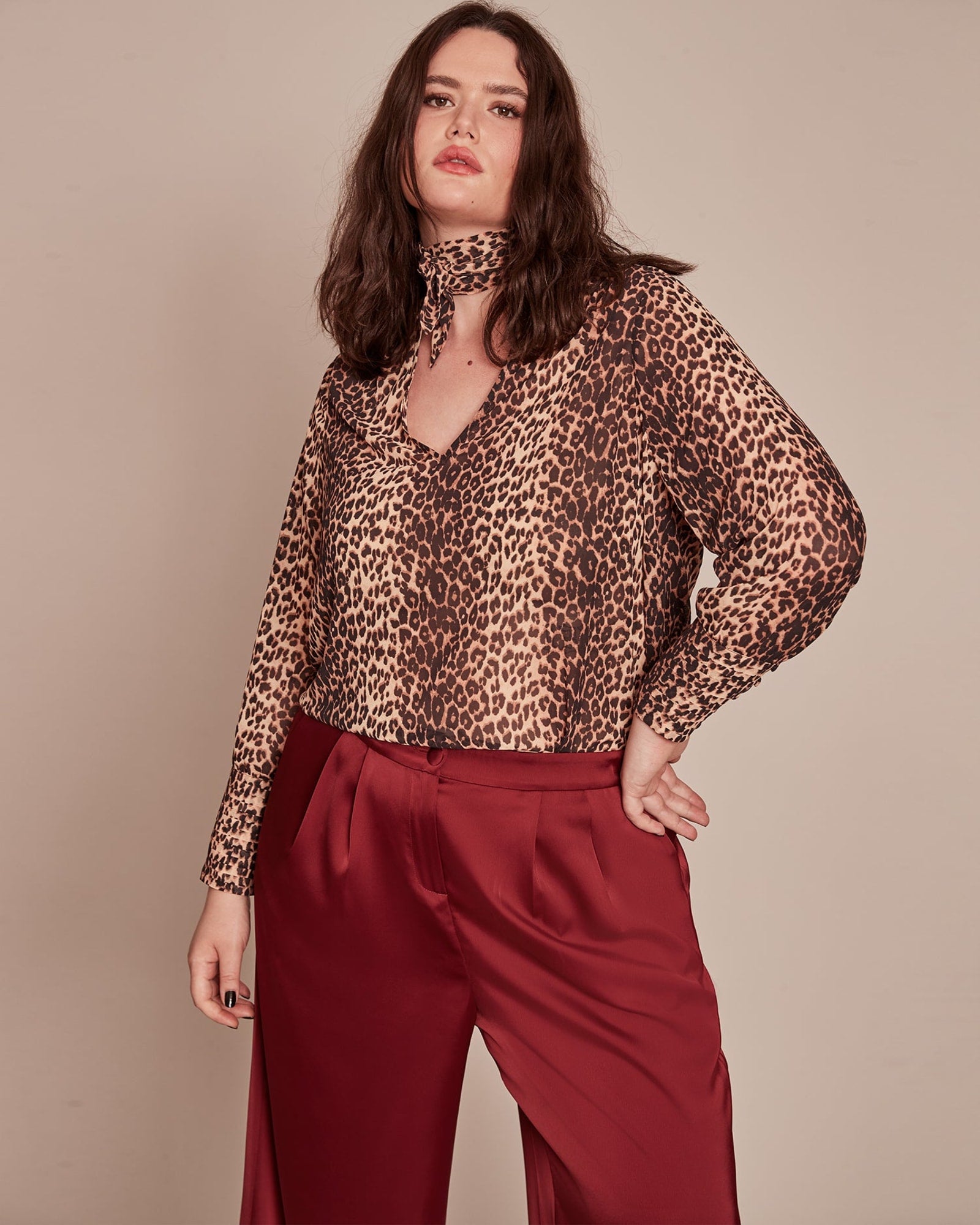 Tracey Bow Blouse | Brown