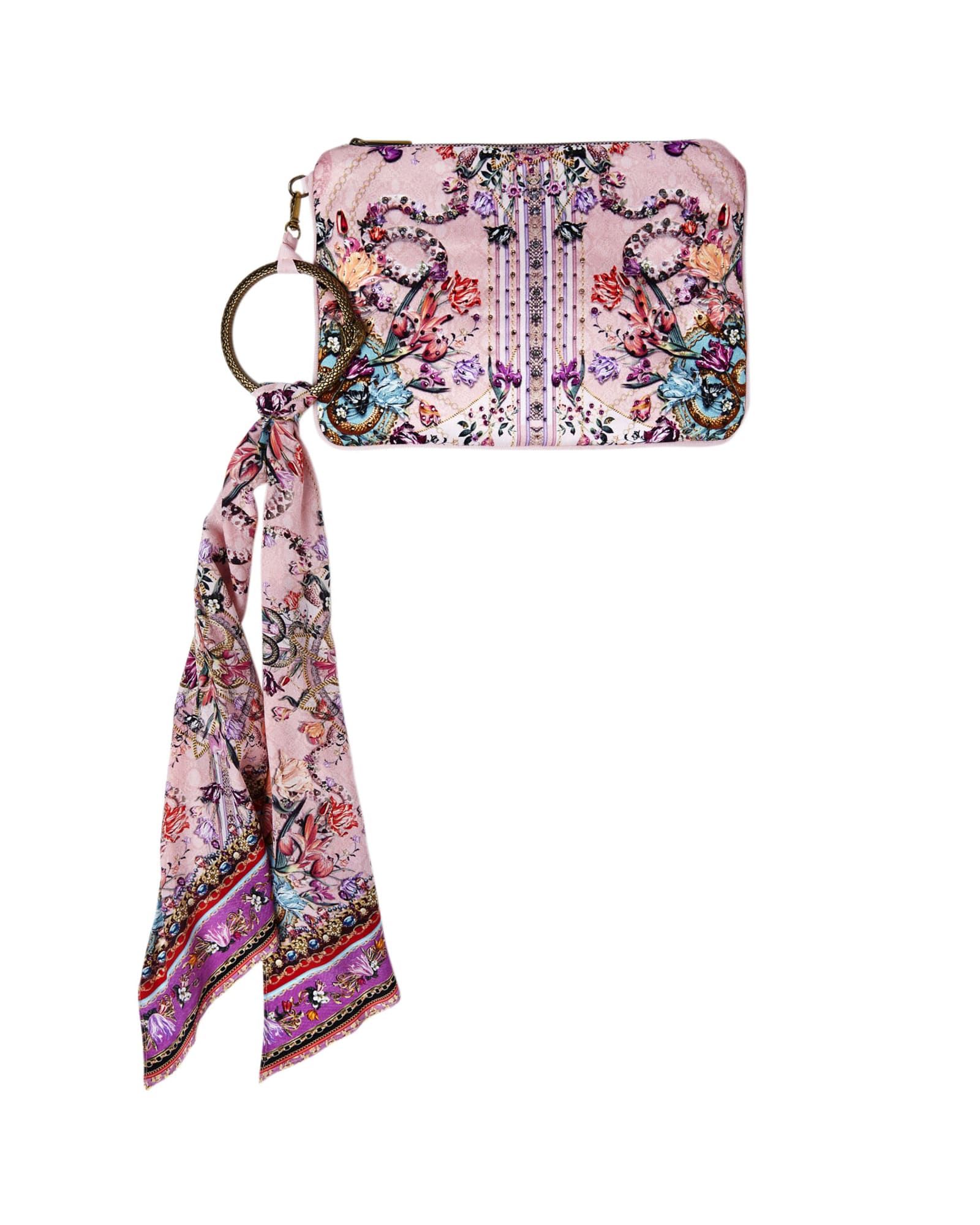 Rosalia Ring Scarf Clutch | PINK