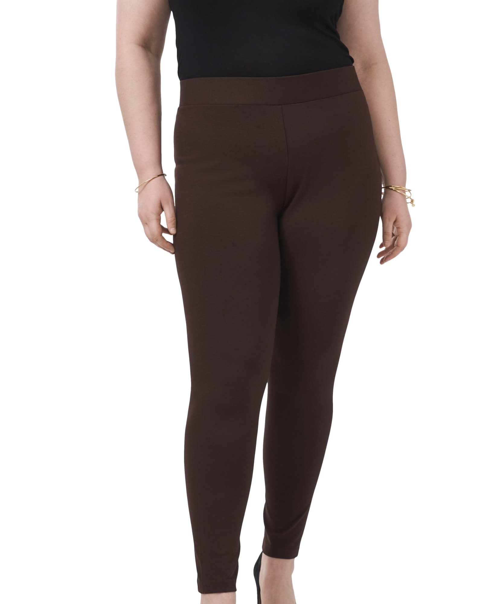 High waist thermal leggings curvy in dark brown, 4.99€