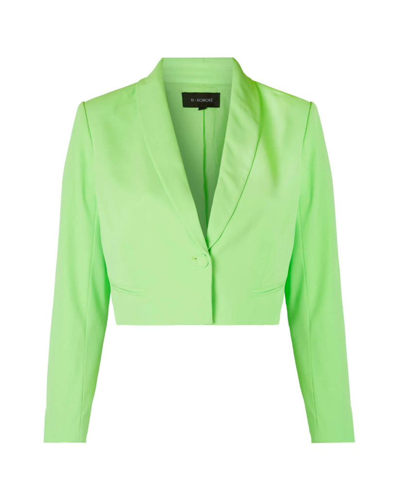 Ariel Plus-Size Cropped Blazer | Paradise Green