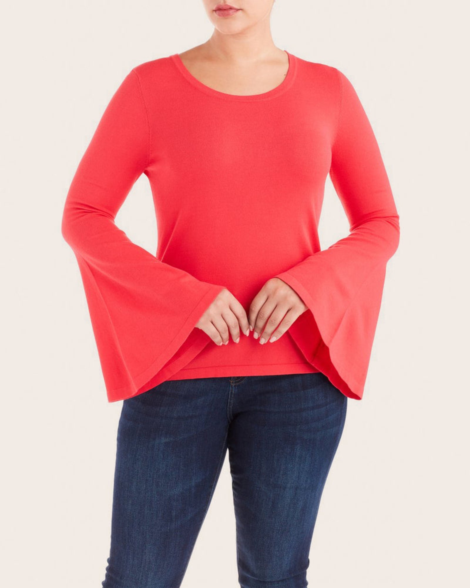 Bell Sleeve Pullover | Cherry