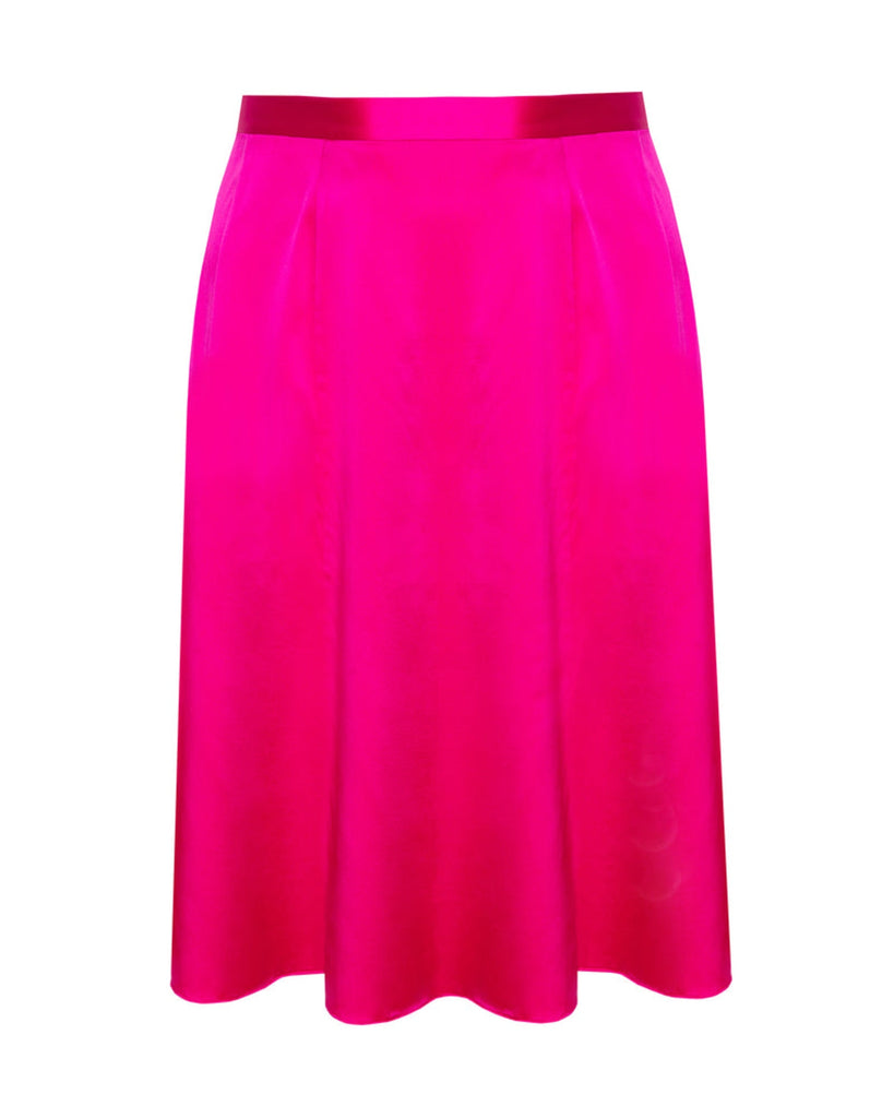 Bellini Silk Skirt | Raspberry