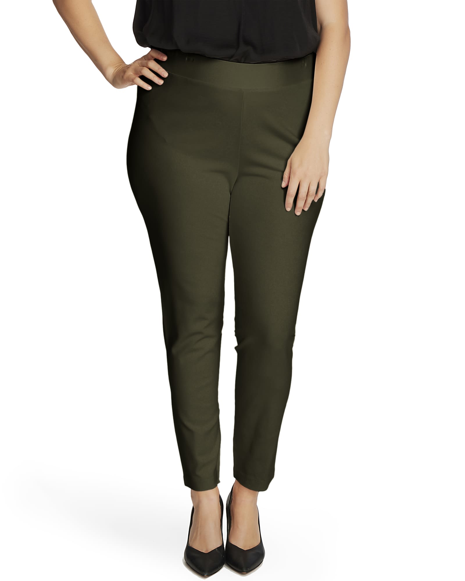 Buy Style & Co. Women's Plus Size Seamed Ponte Leggings (24W, Evening  Olive) at