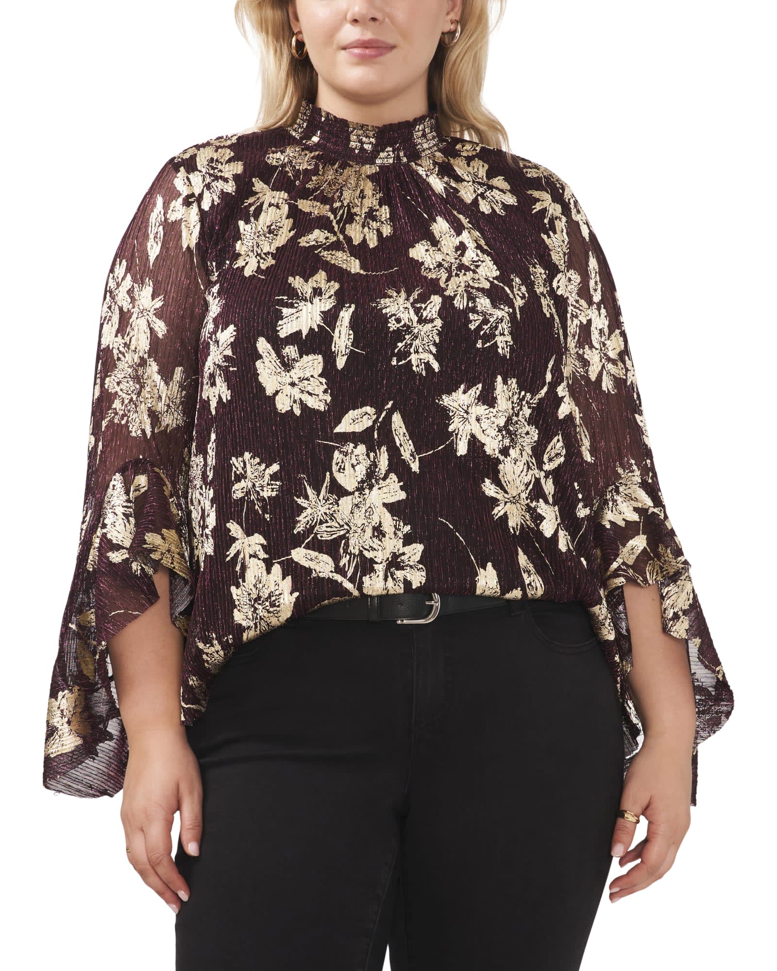 Paige Bell Sleeve Blouse | DARK WINE