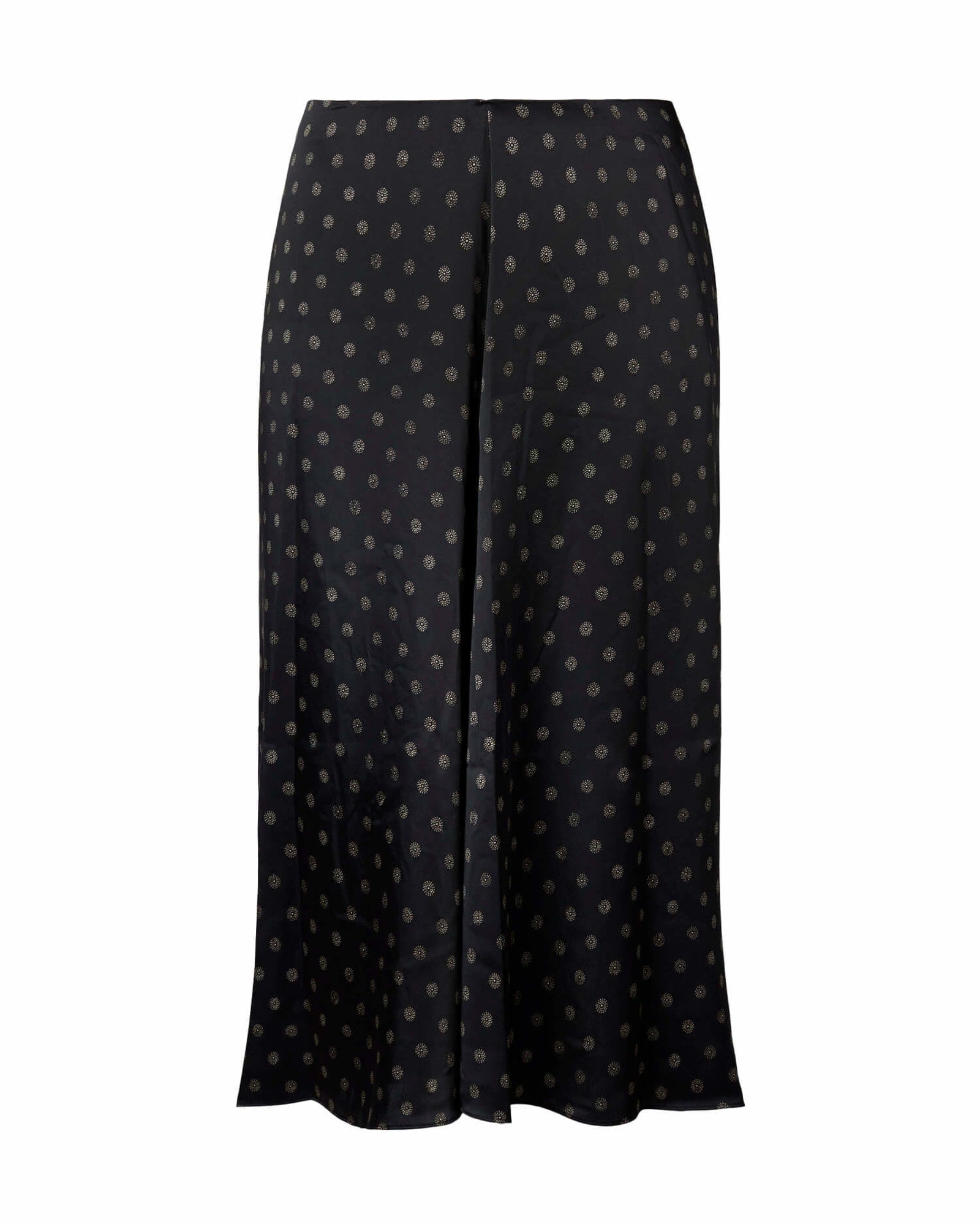 Sun Dot Draped Slip Skirt | Black