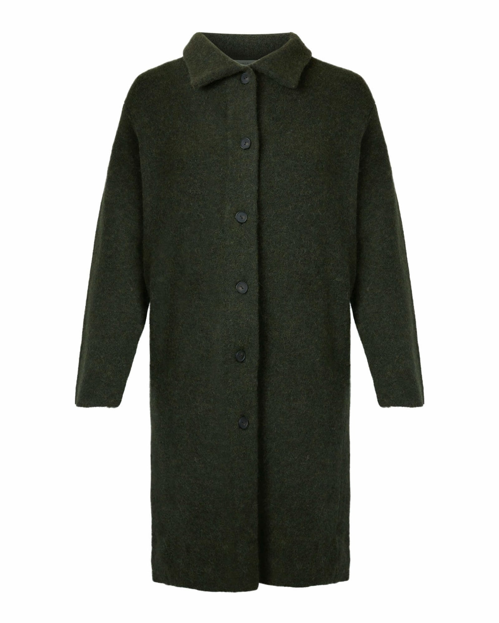 Collared Cardigan Coat | Olive Green