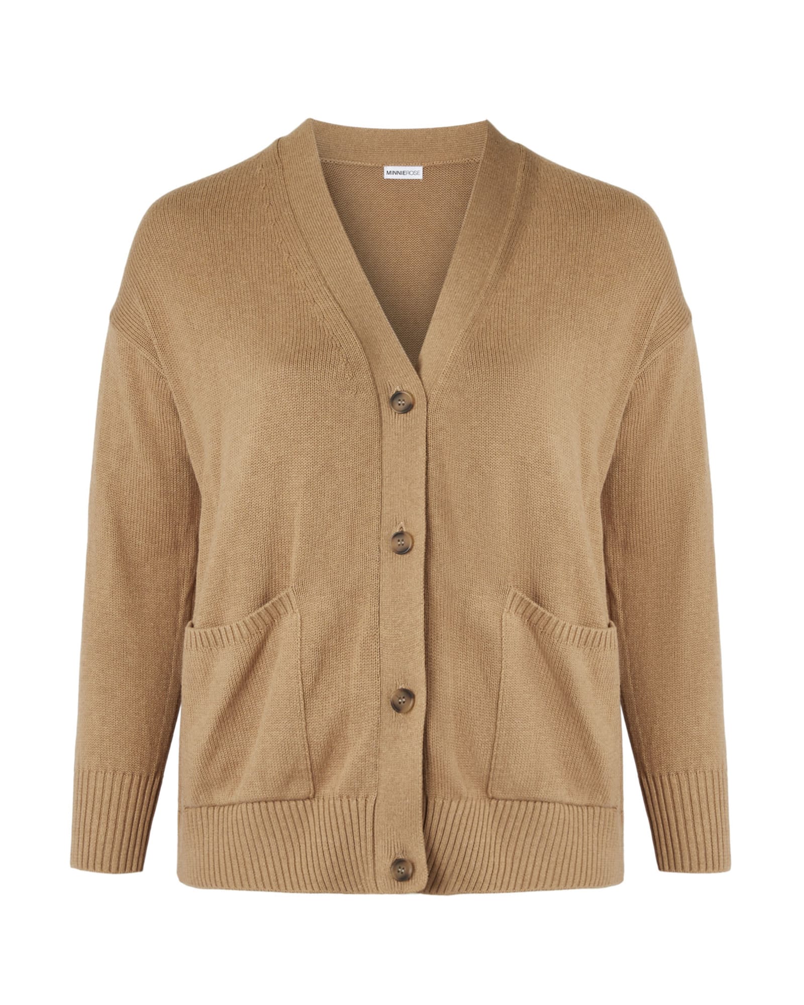 Cotton and Cashmere Cardigan | Camel