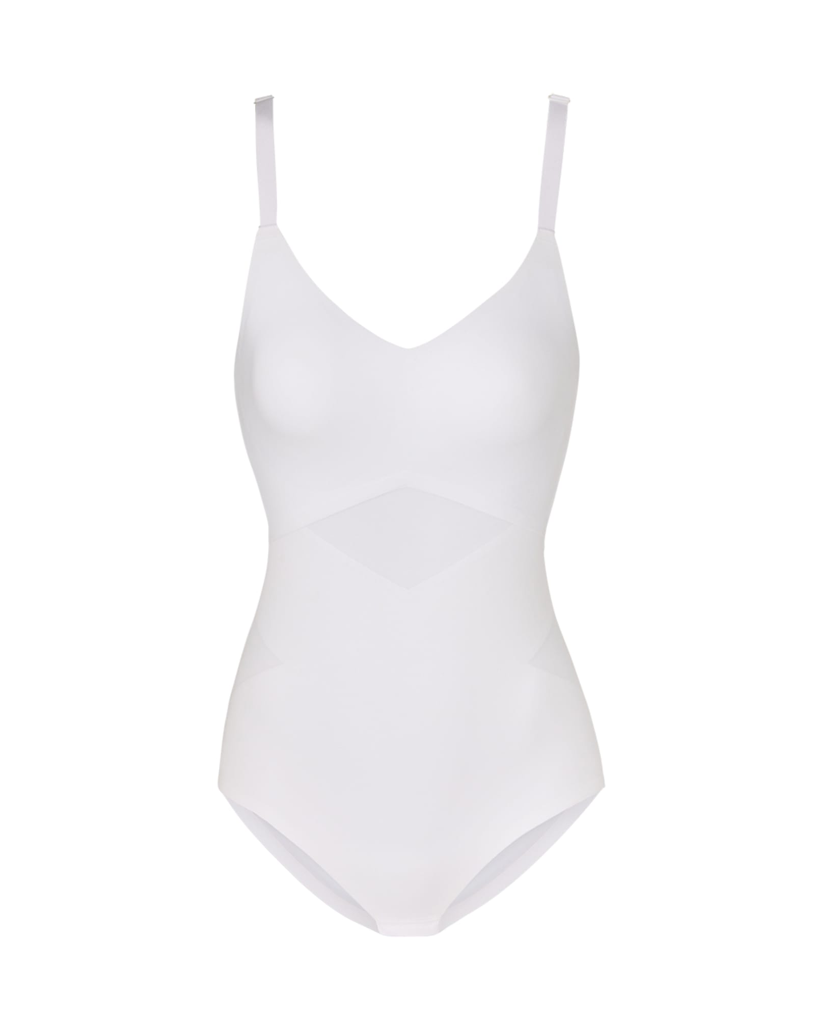 Naked Wardrobe cami strap bodysuit in white