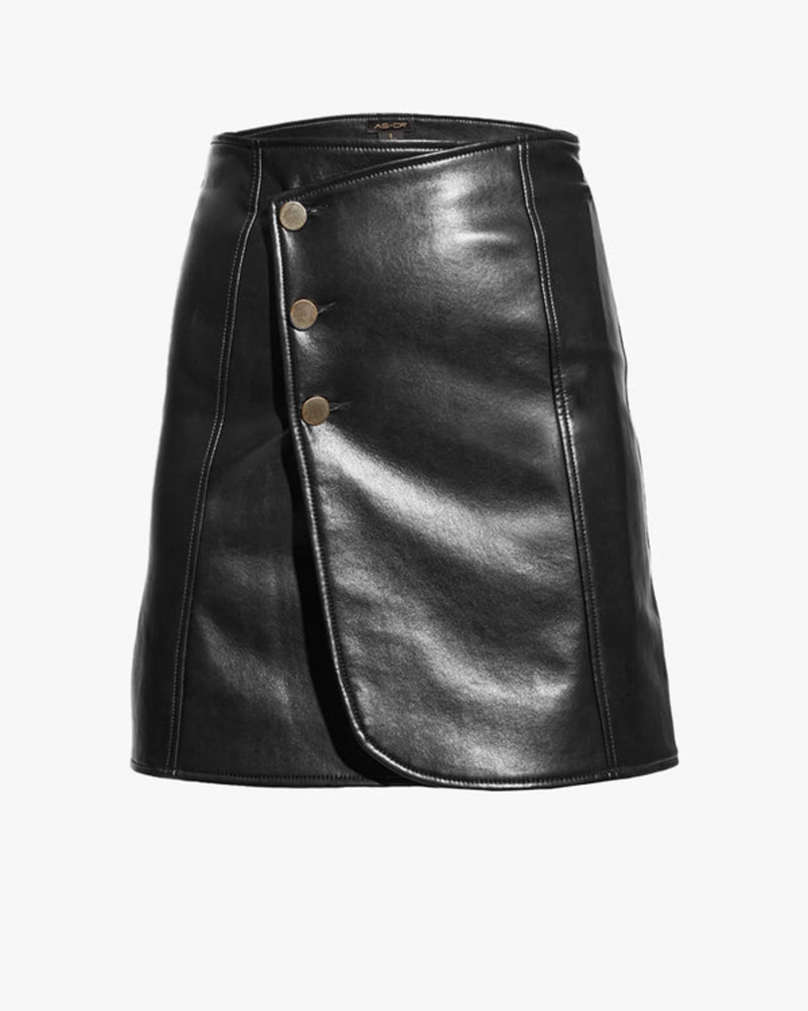 Draped faux leather skirt - Toi&moi