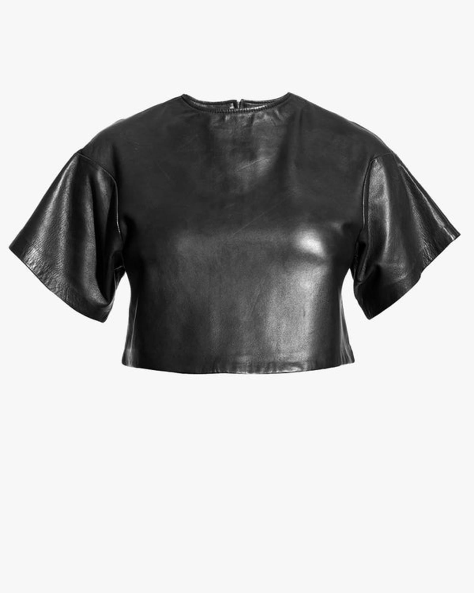 BECK UPCYCLED LEATHER TEE | Black