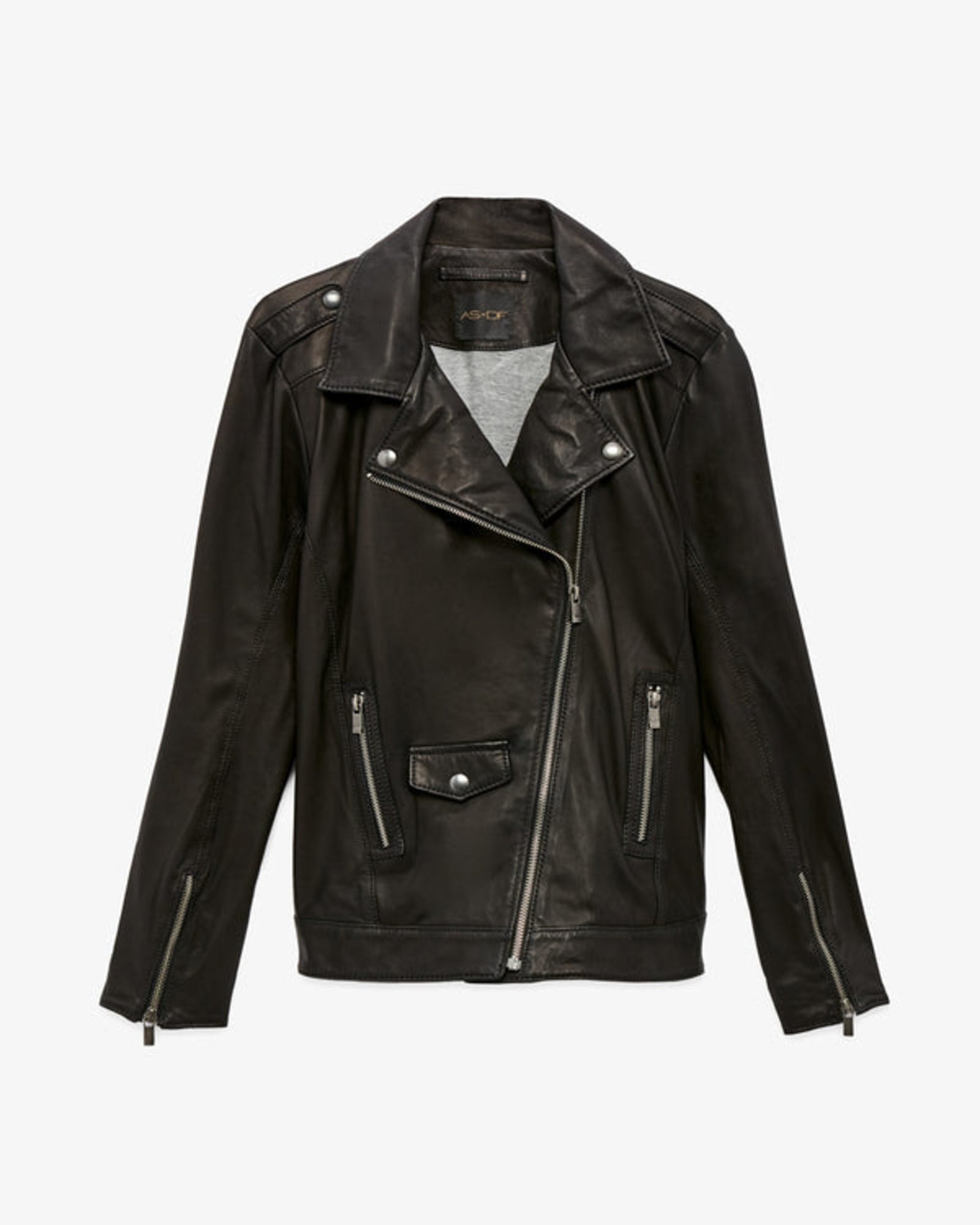 White Mark Plus Size PU Faux Leather Jacket - Black - 1x