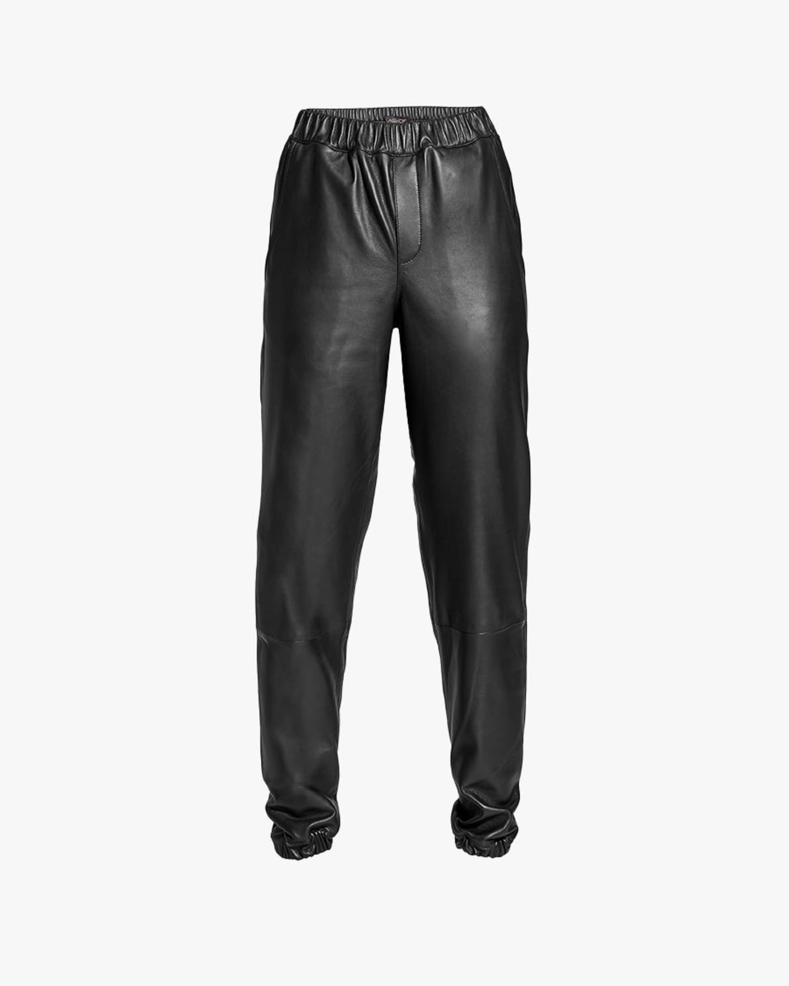 THE UPCYCLED LEATHER JOGGERS | Black