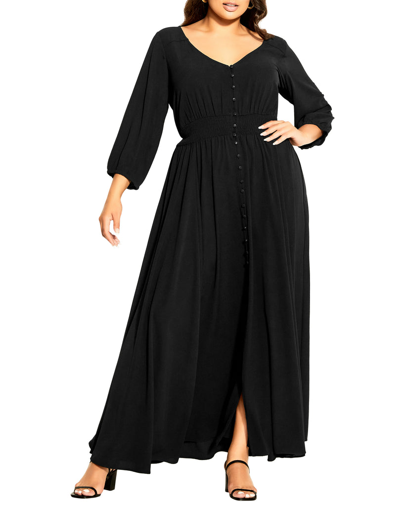 Plus Size Desiree Maxi Dress | Black