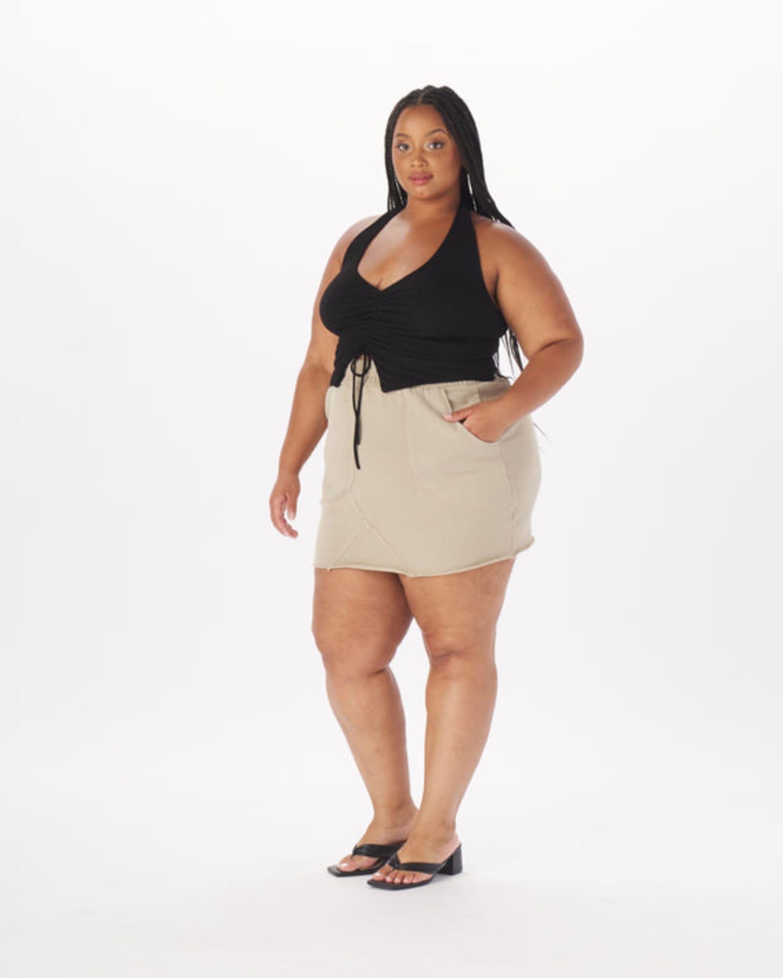 Plus Size Nicki Top Mesh Bodysuit- Black – Curvy Sense