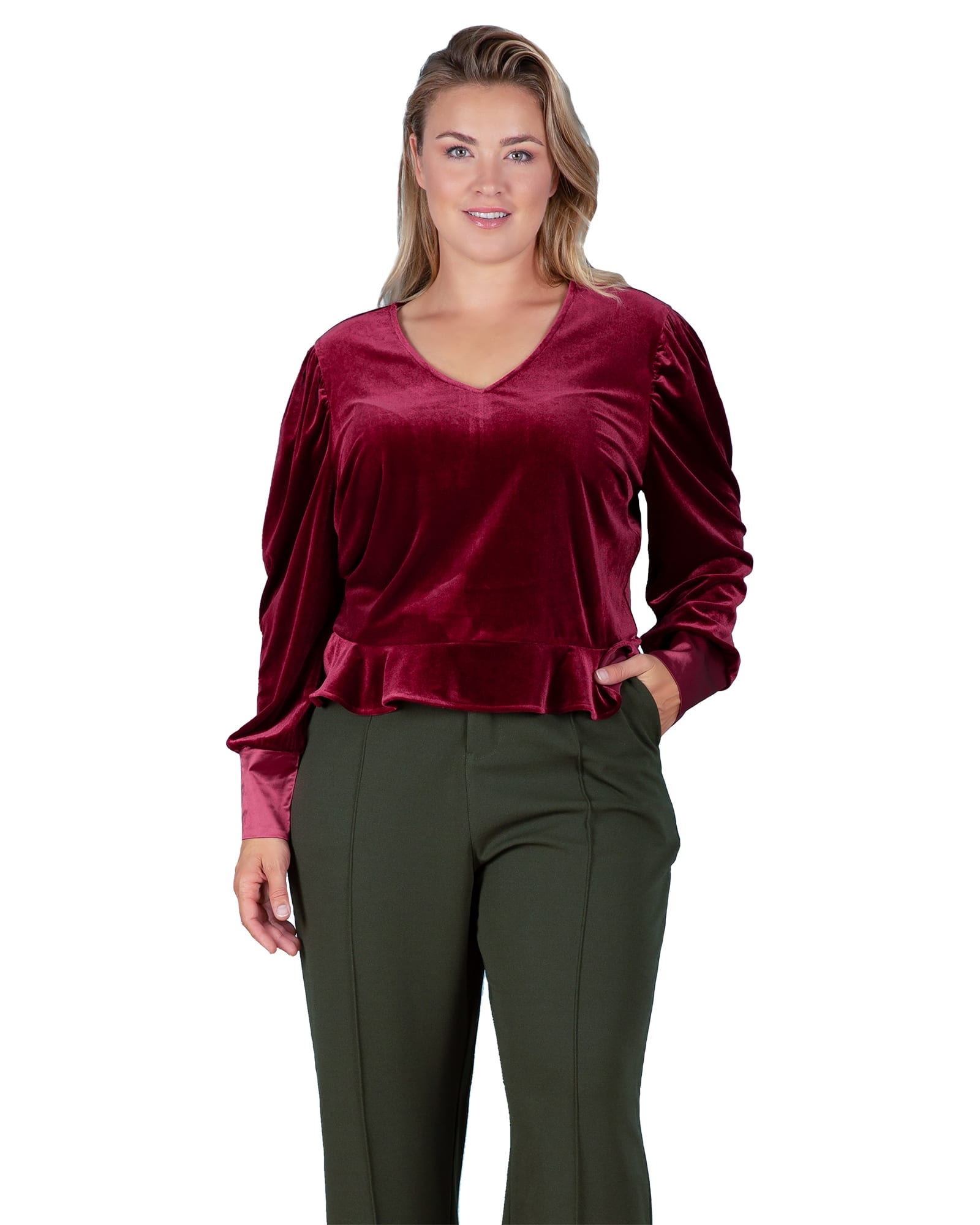 Plus Size Deep Plunge Tops