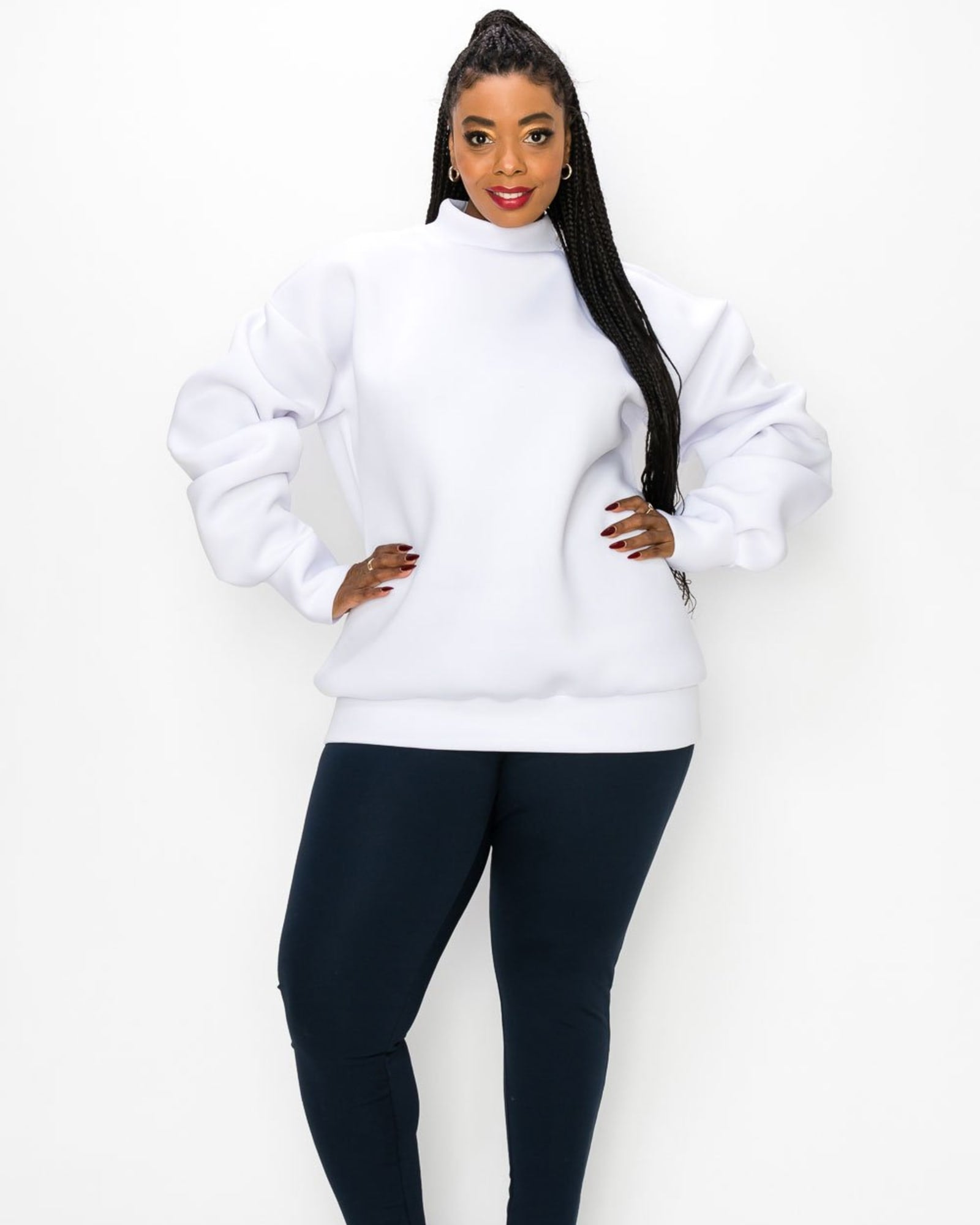 Neoprene Sweatshirt | Arctic White