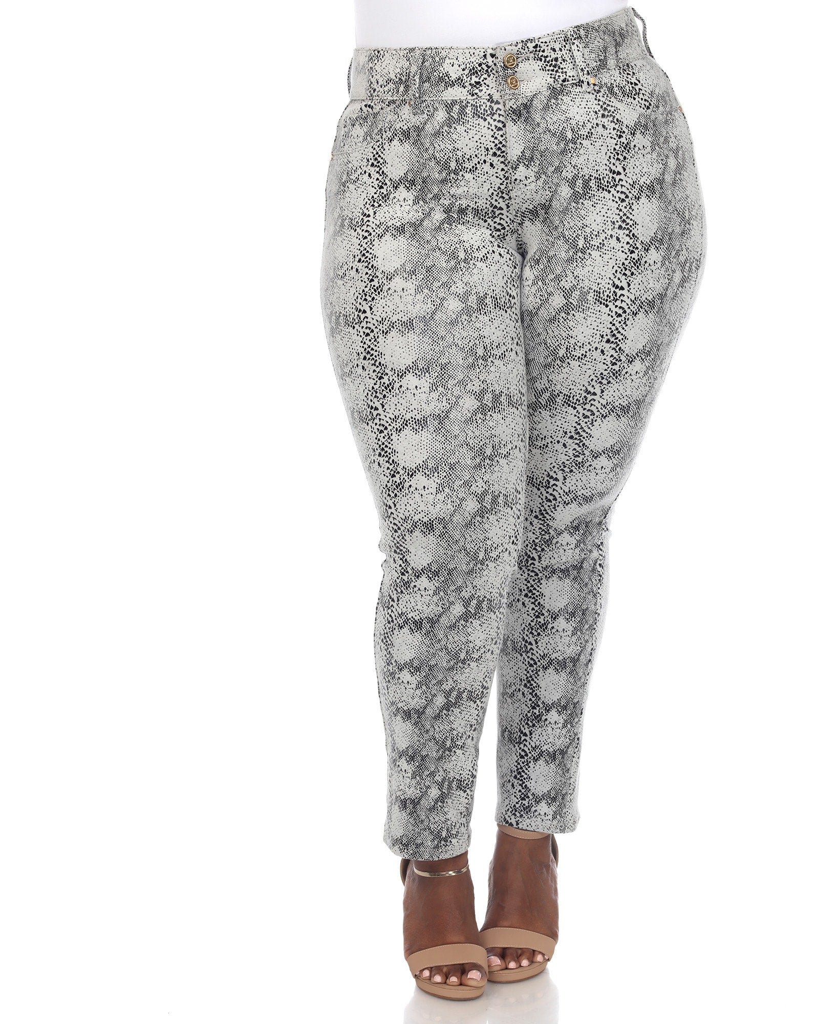 Plus Size Snake Print Pants