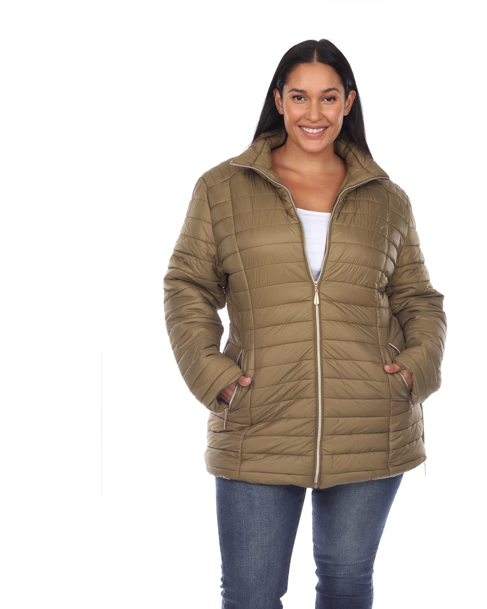 Puffer Coat | Army Olive