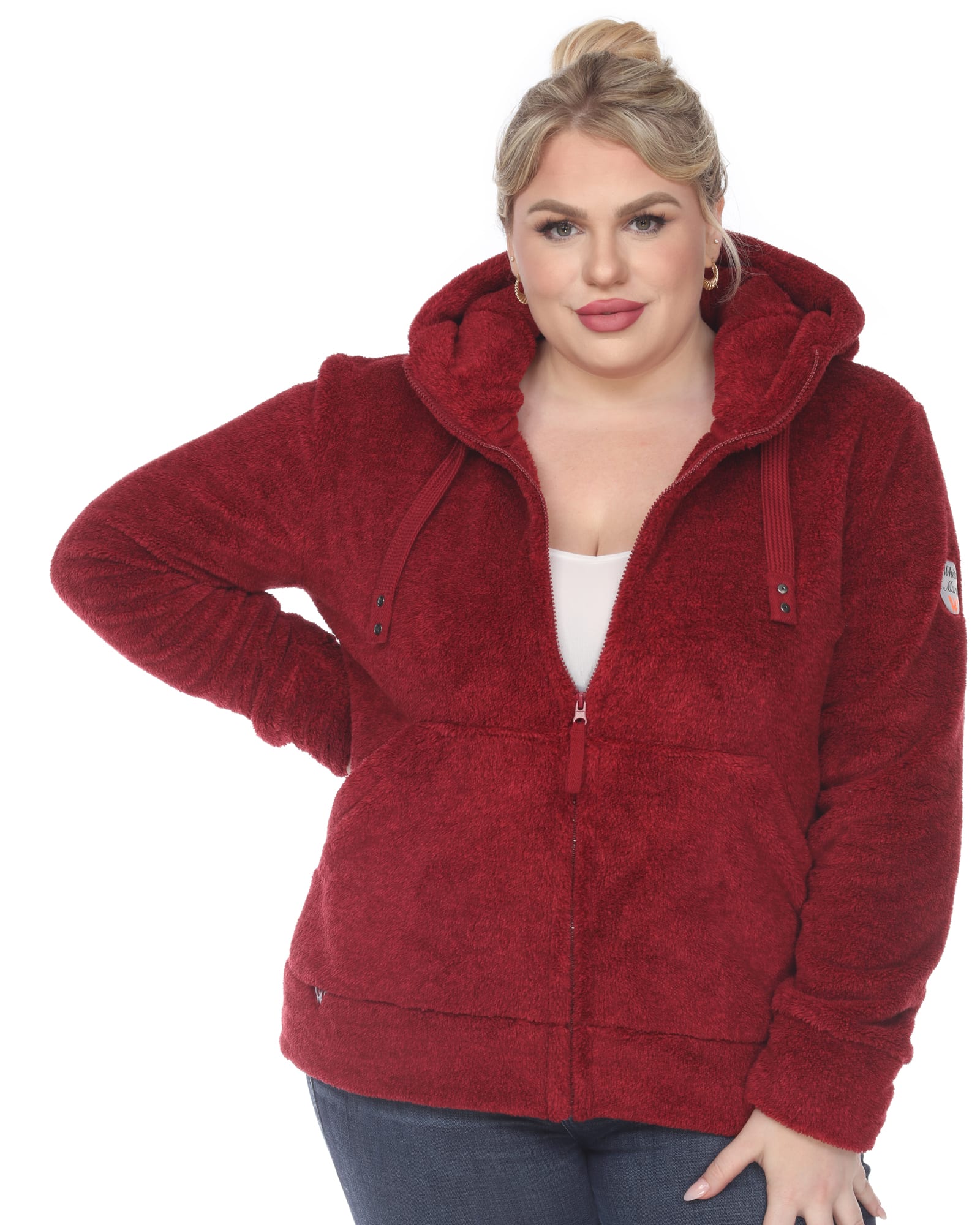 Hooded Sherpa Jacket | Red