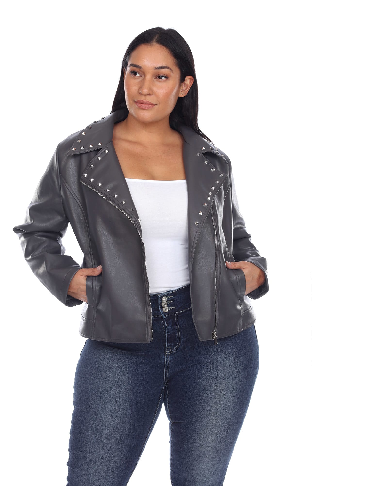 Faux Leather Jacket For Women