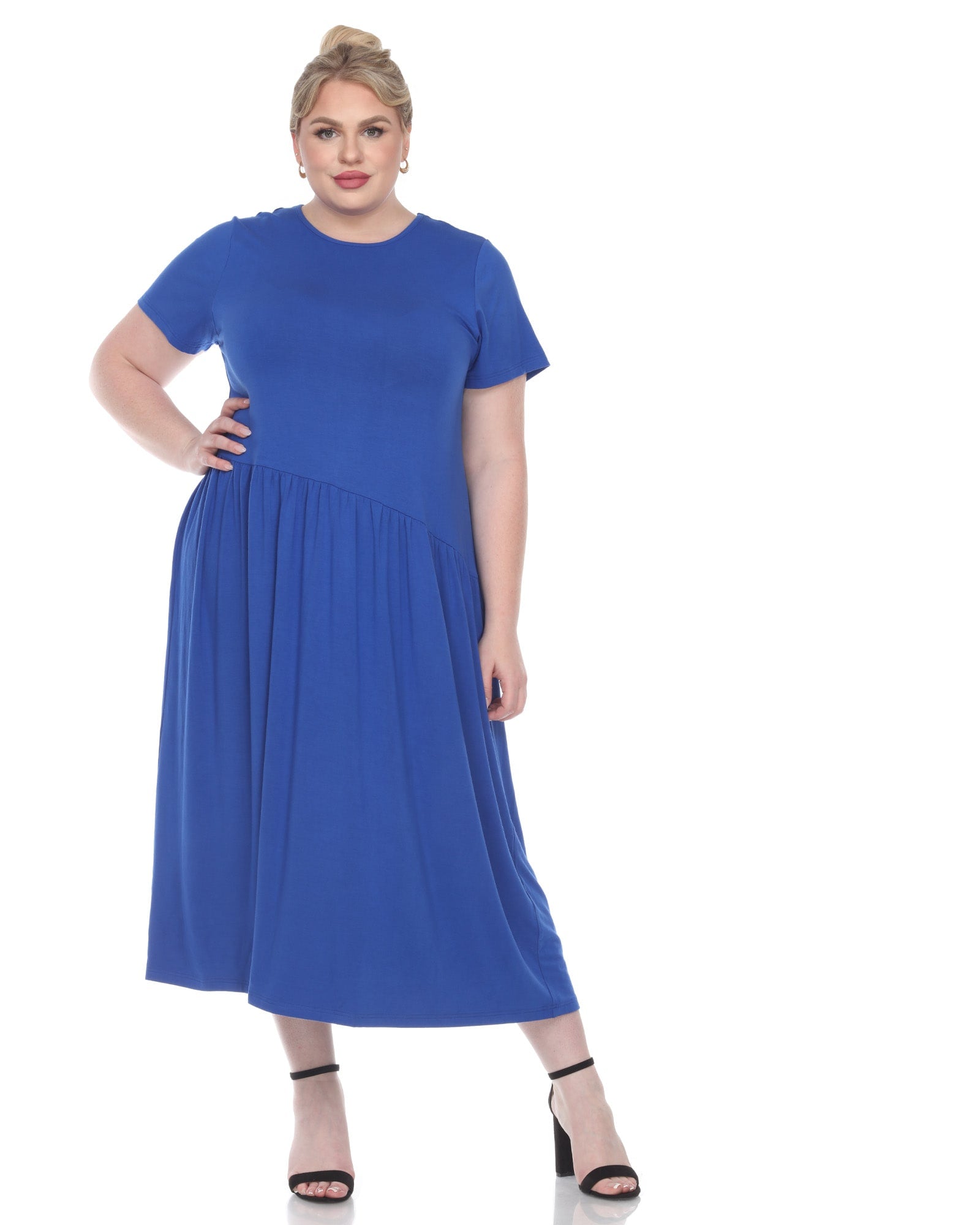 Short Sleeves Maxi Dress | Royal