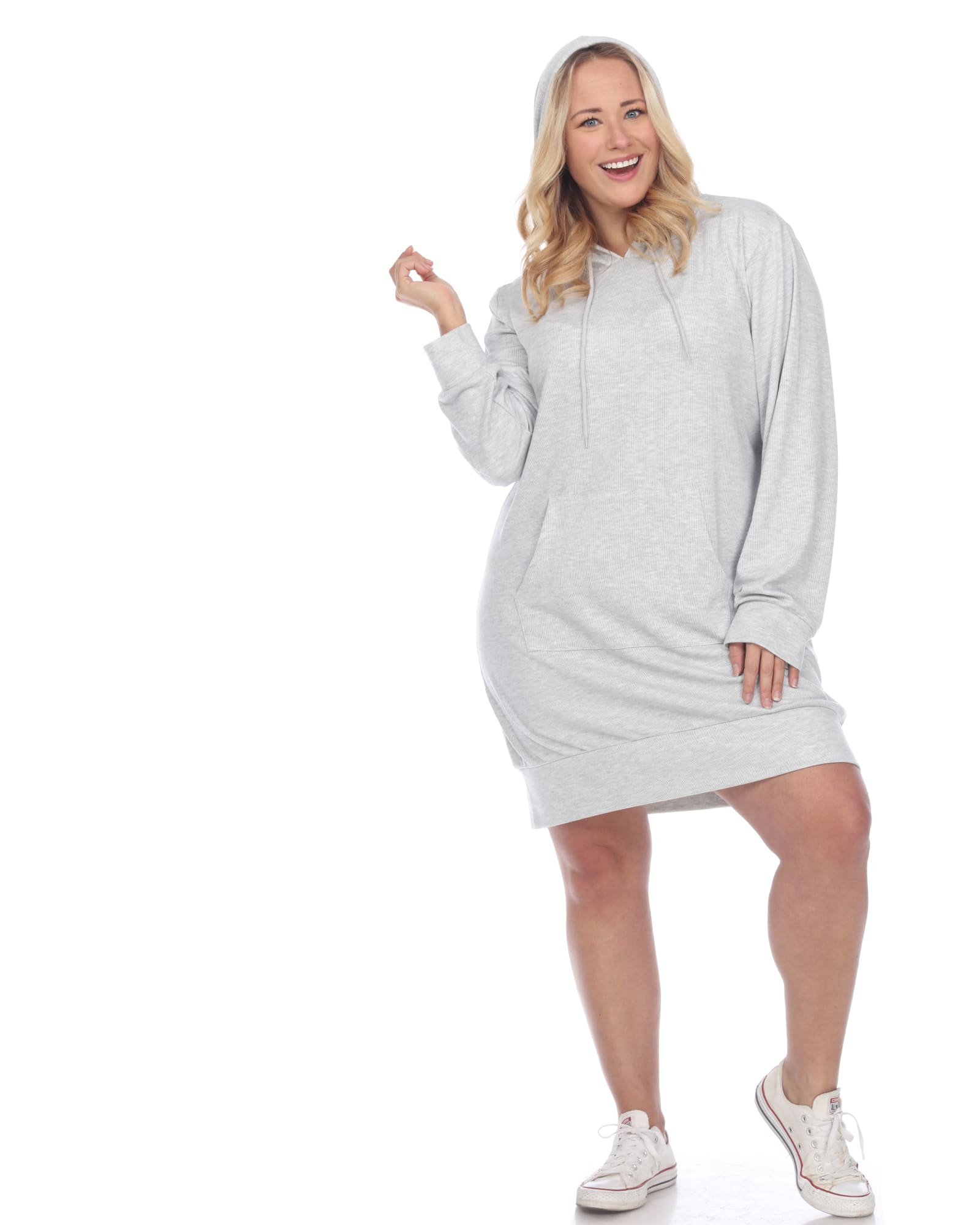 Hoodie Sweatshirt Dress | Heather Grey