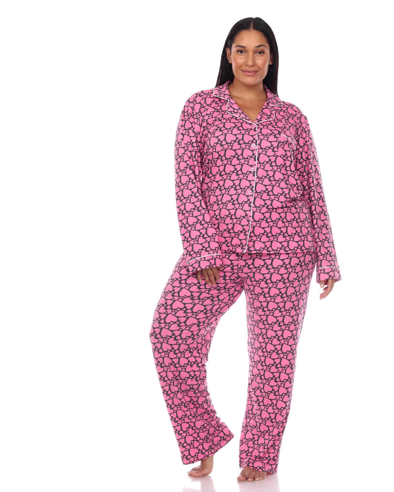Plus Size Heart Print Pajama