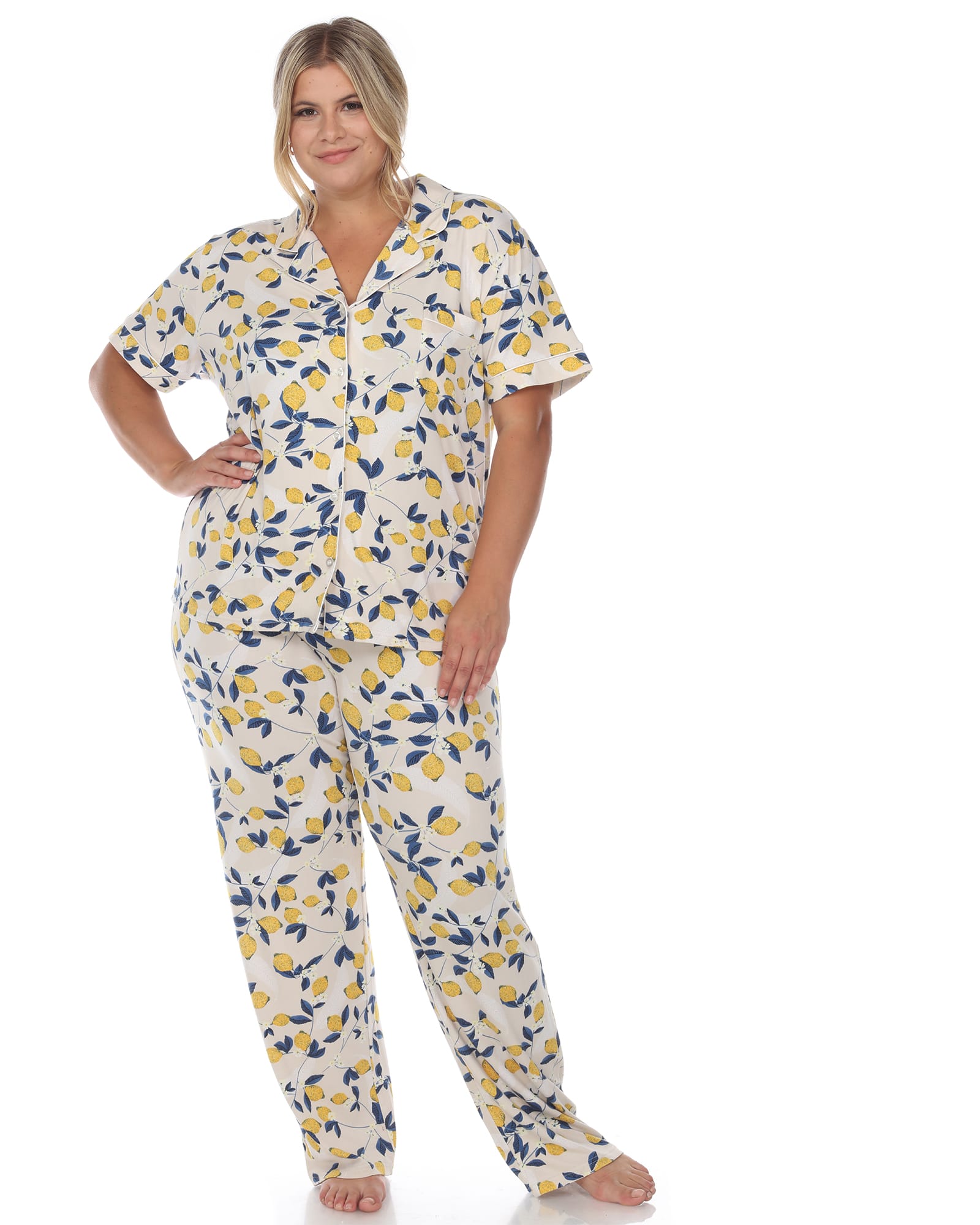 Plus Size Tropical Print Pajama