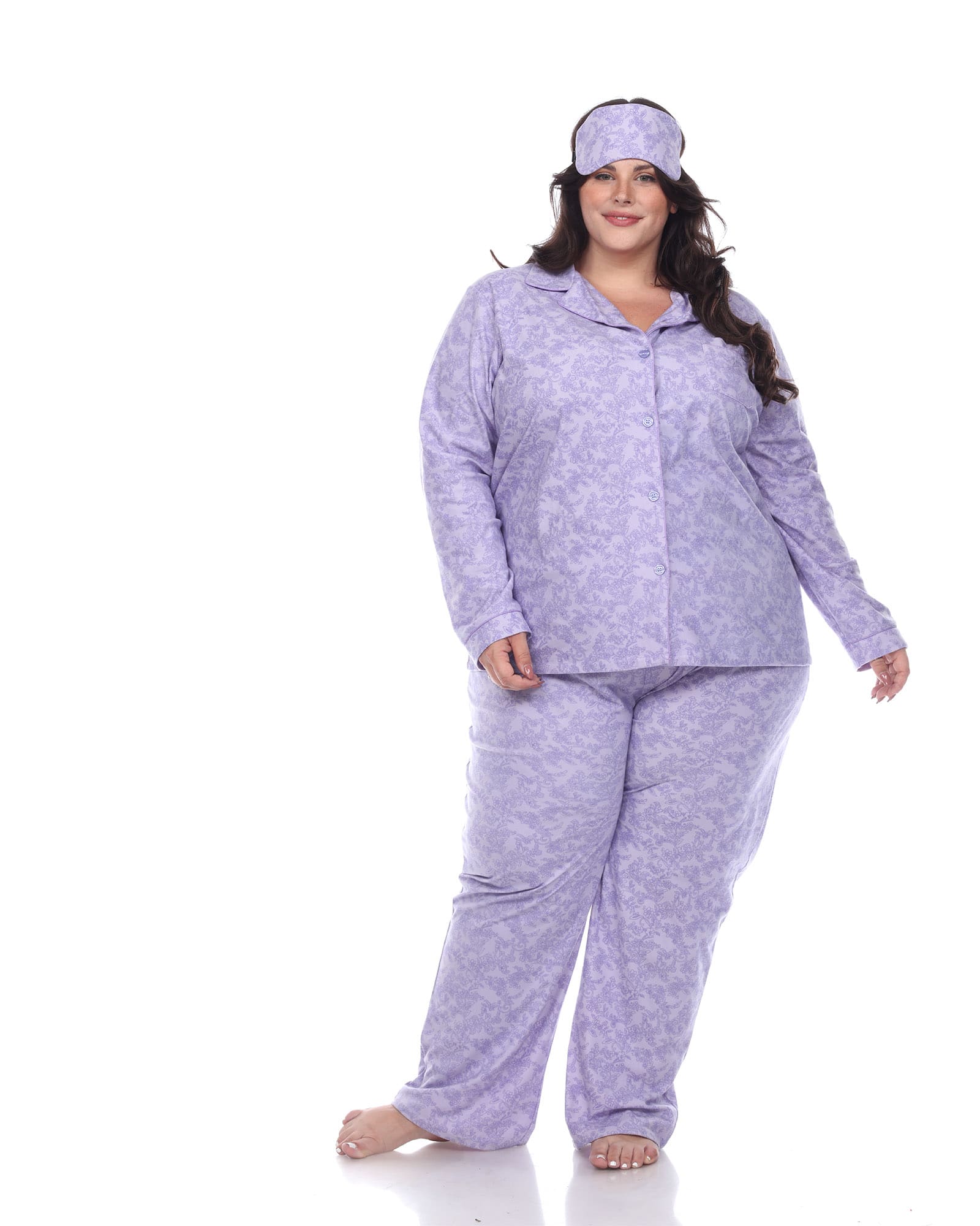 3 Piece Pajama Set | Purple Paisley